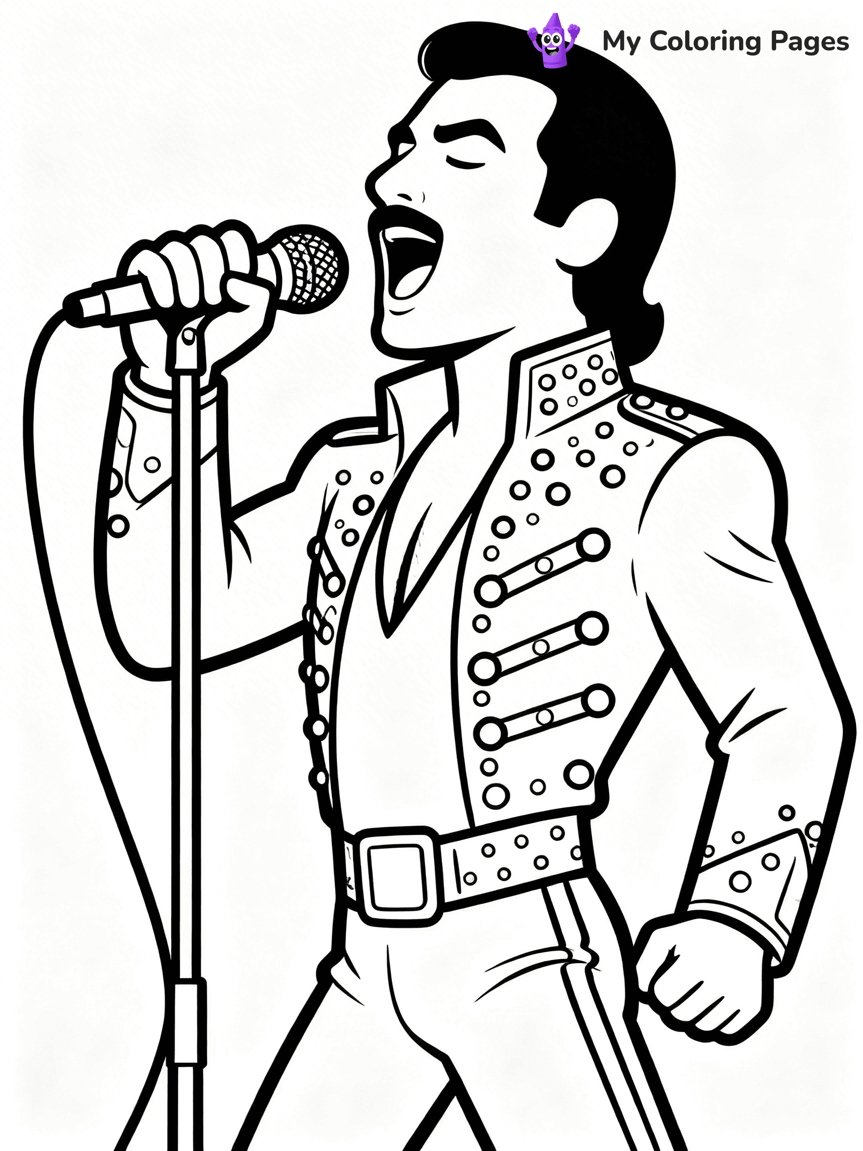 Singer Coloring Pages - 8