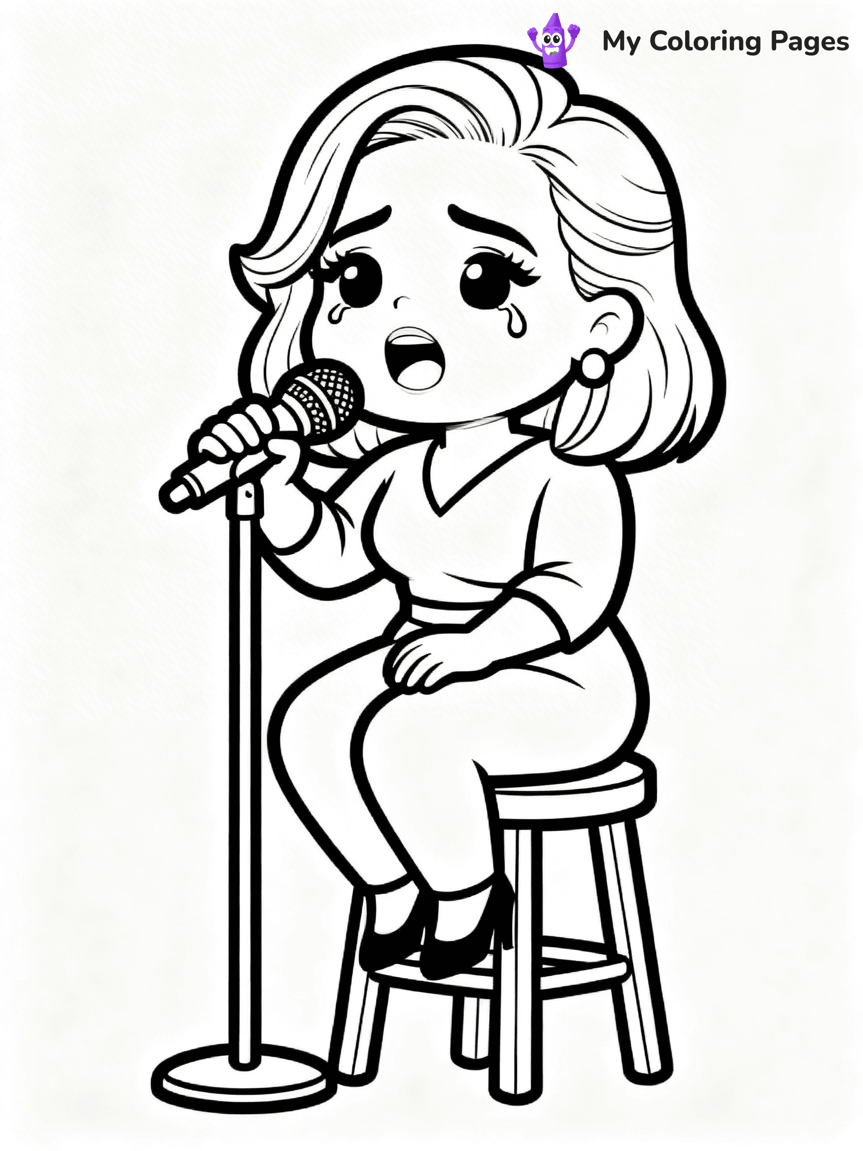 Singer Coloring Pages - 7