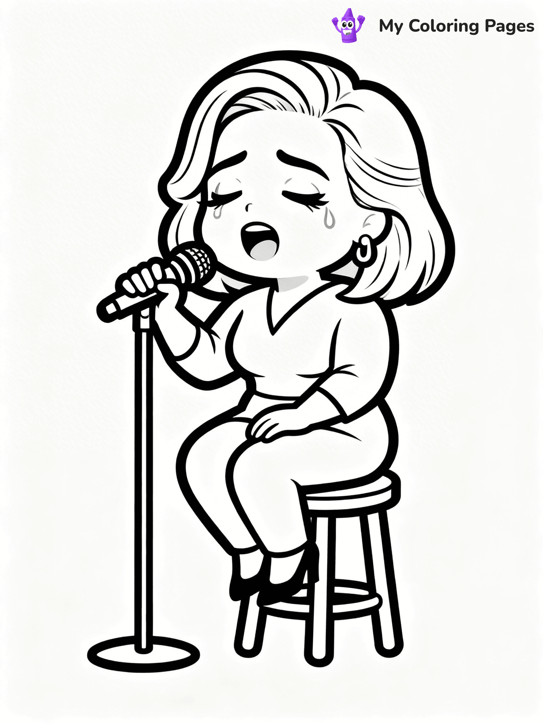 Singer Coloring Pages - 6