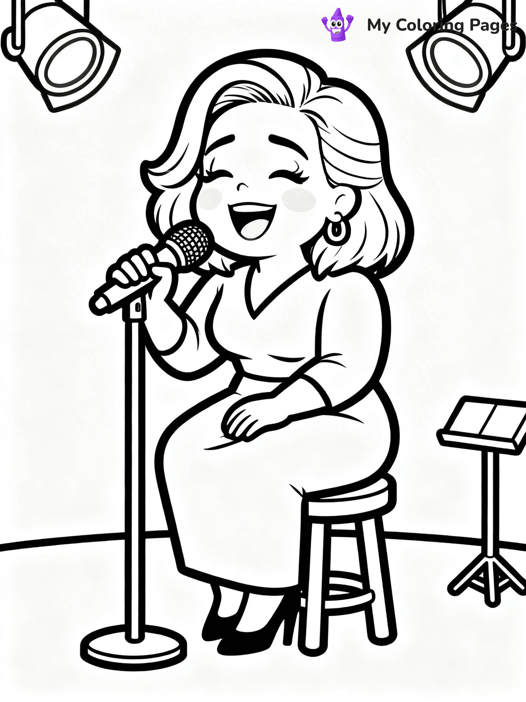 Singer Coloring Pages - 5
