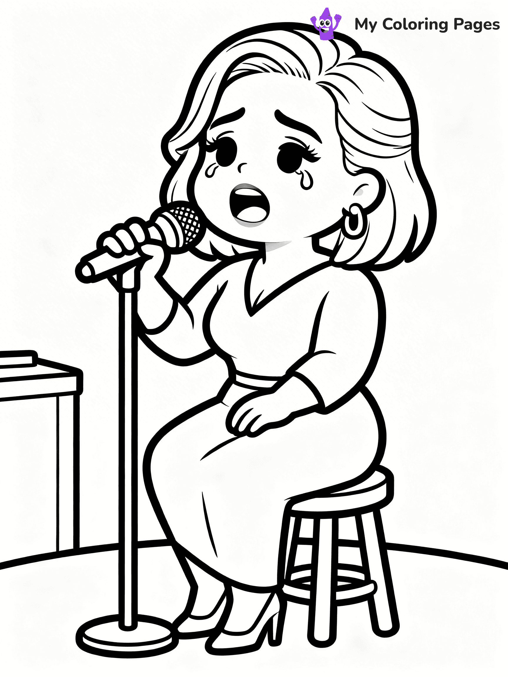 Singer Coloring Pages - 4