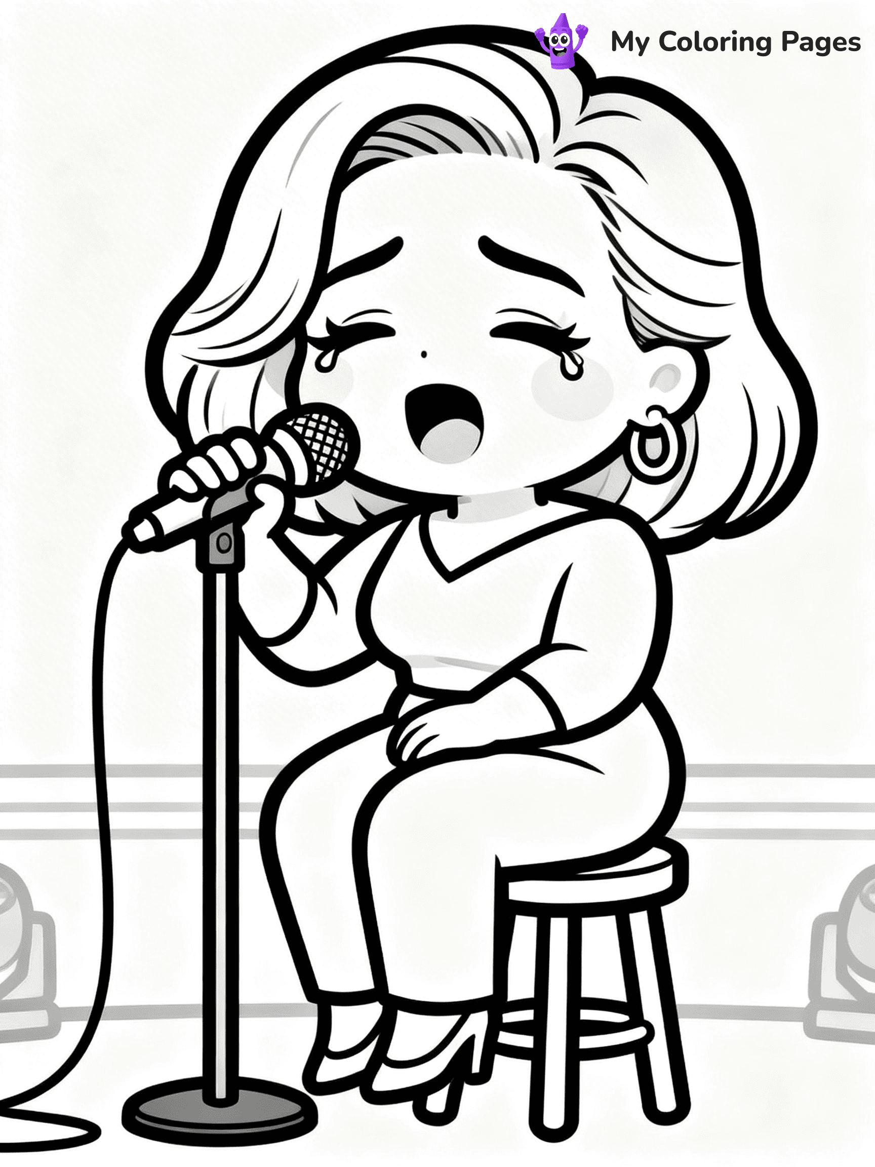 Singer Coloring Pages - 1