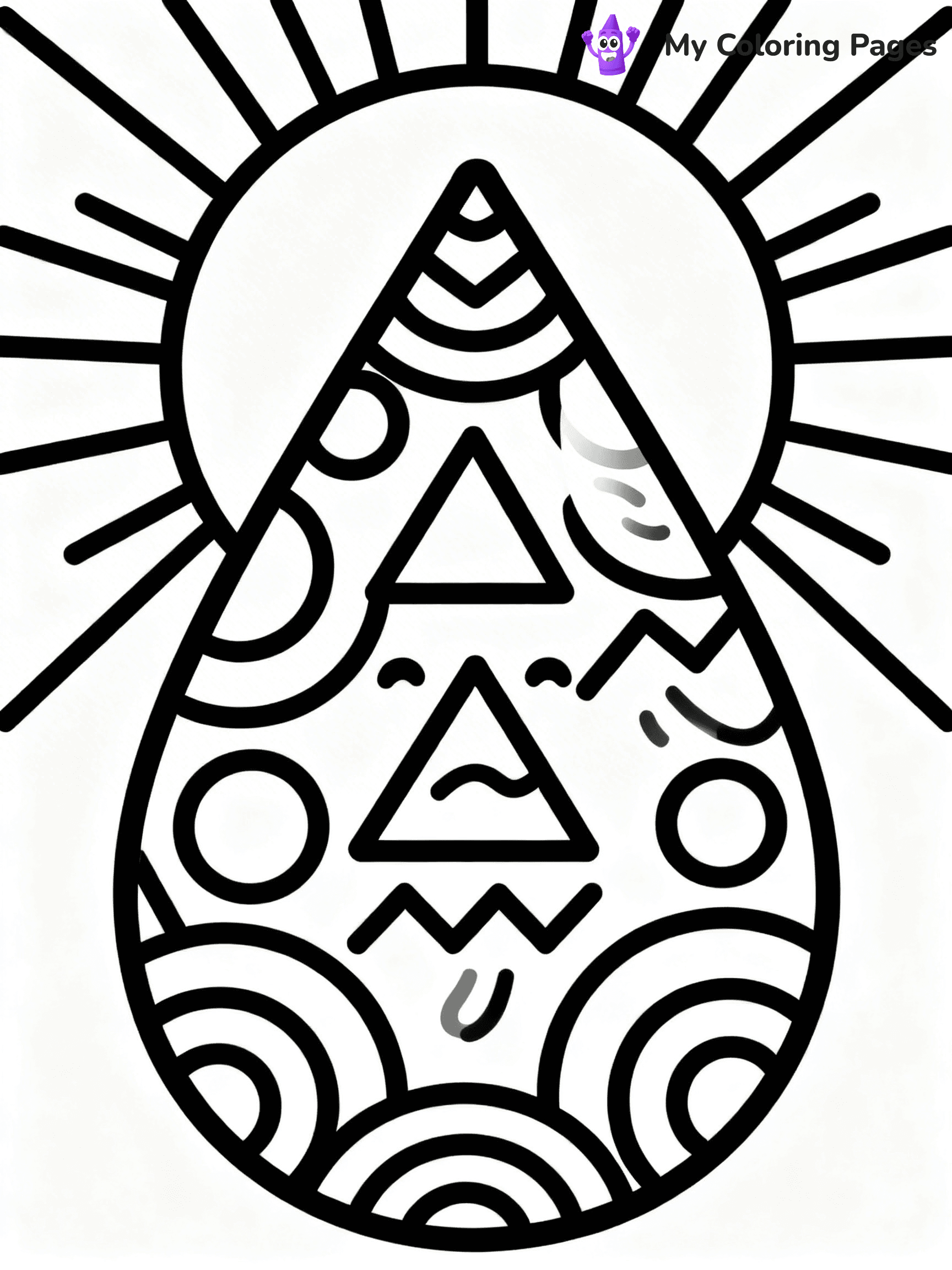 Rain Drop Coloring Pages - 24