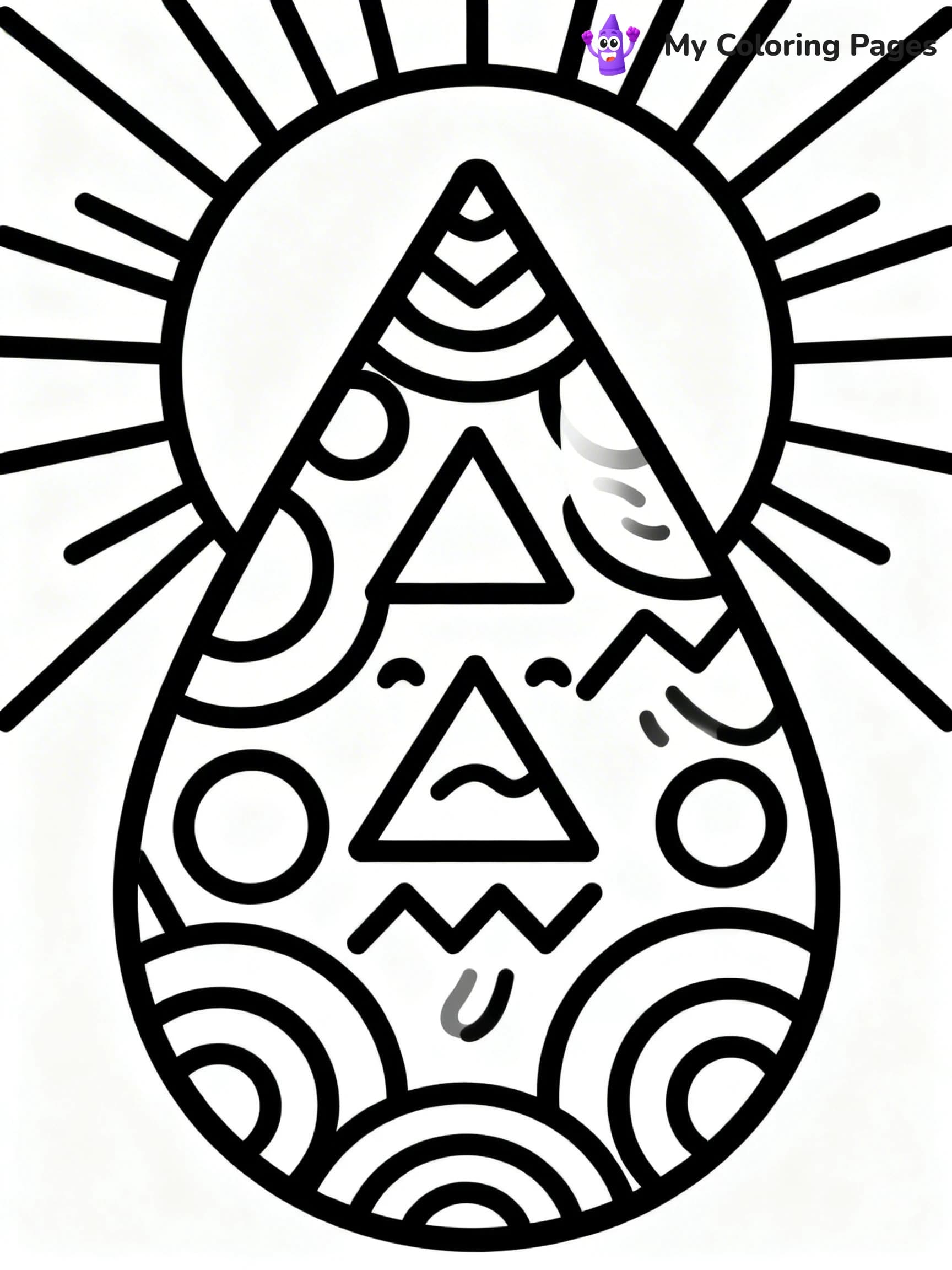 Rain Drop Coloring Pages - 24