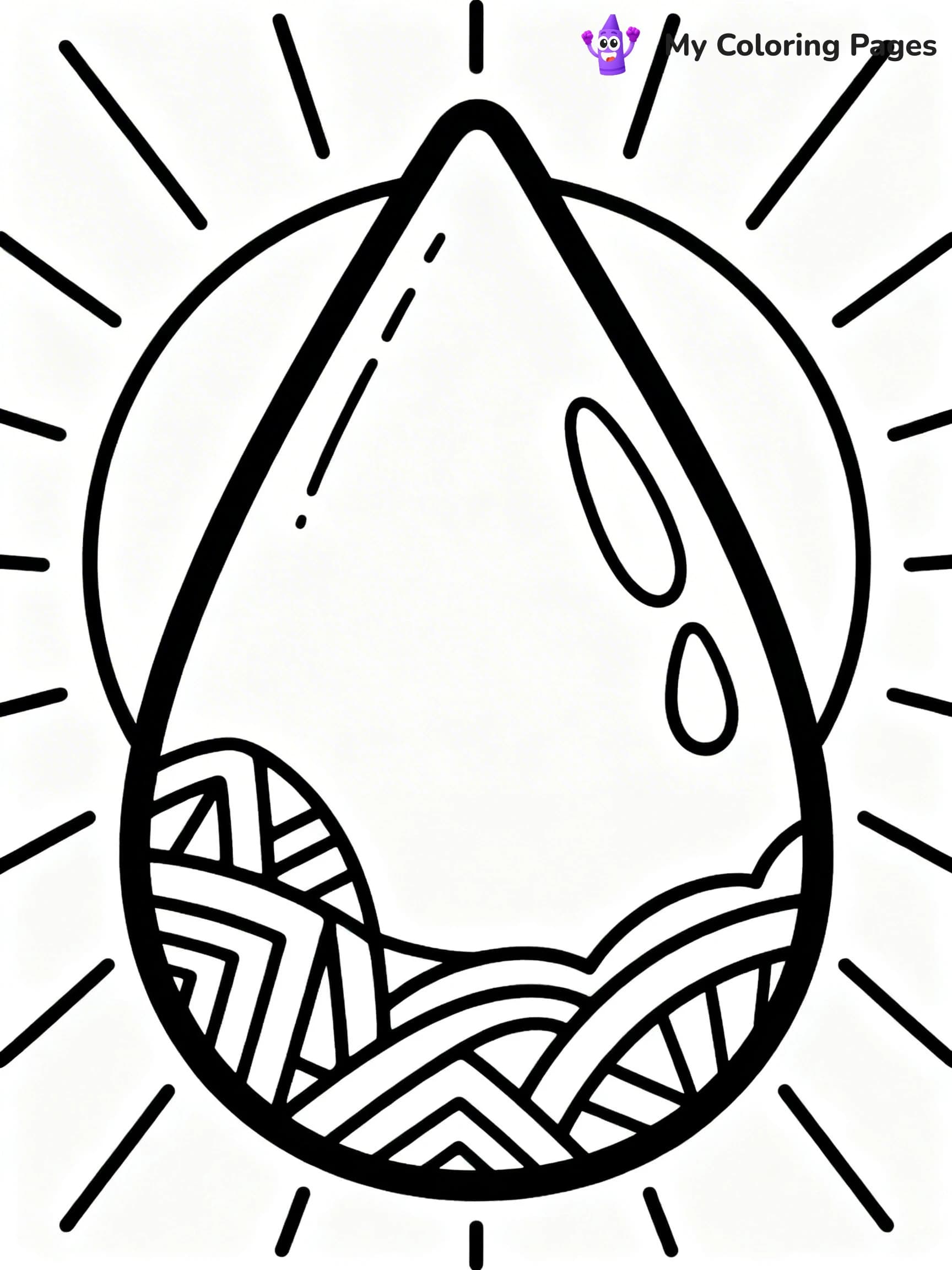 Rain Drop Coloring Pages - 23