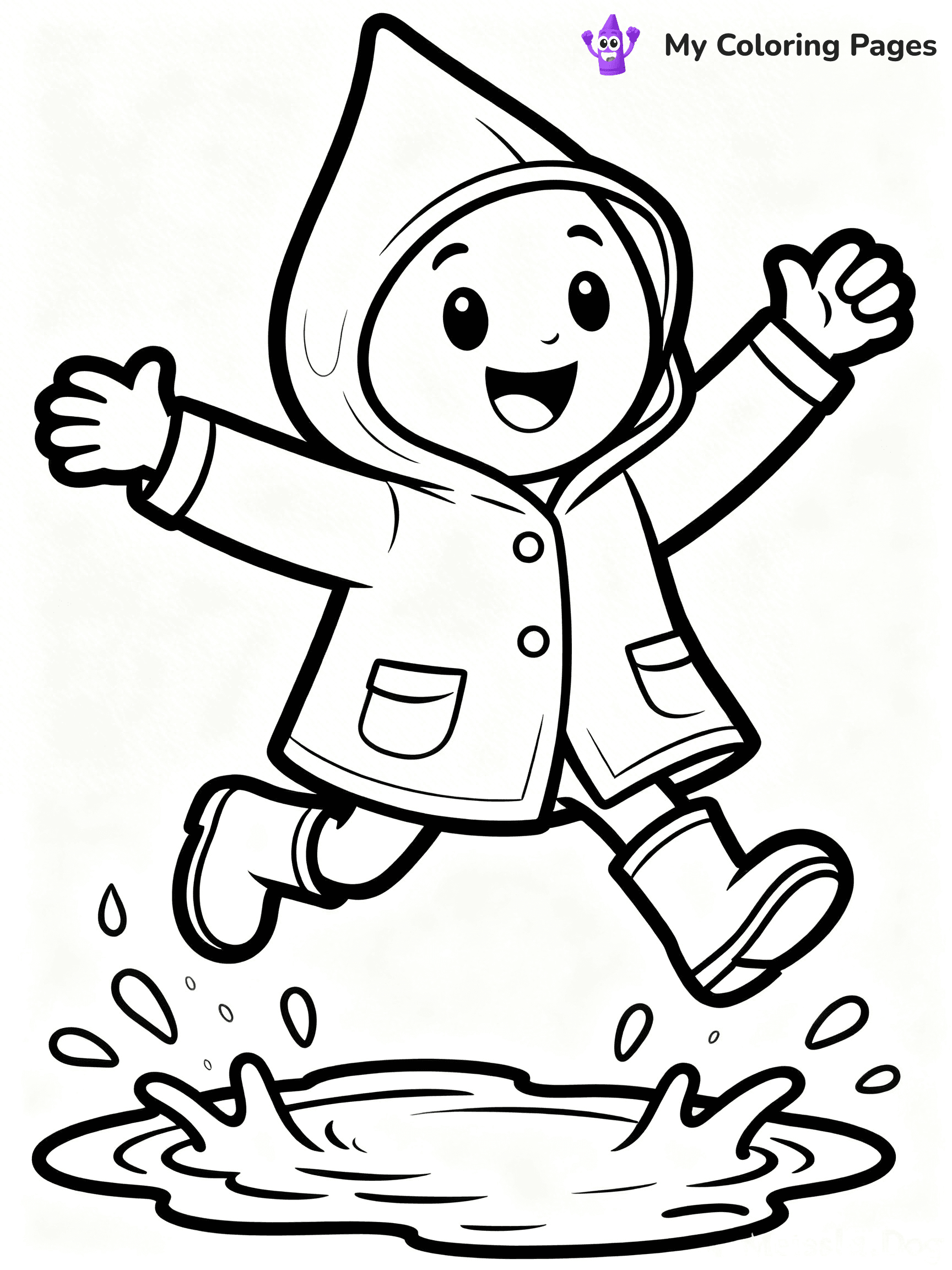 Rain Drop Coloring Pages - 22