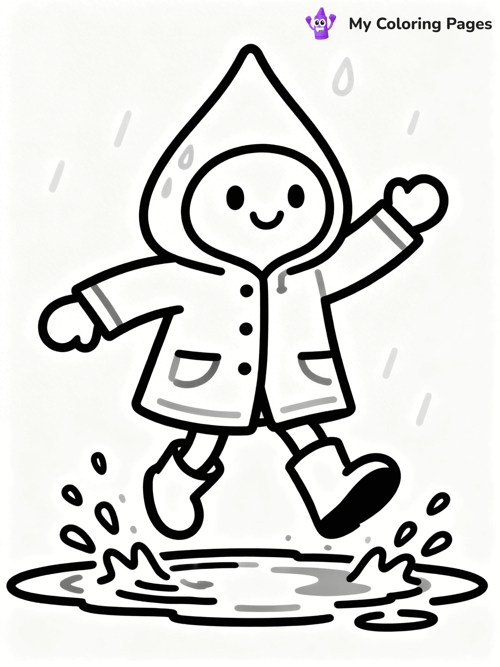 Rain Drop Coloring Pages - 21