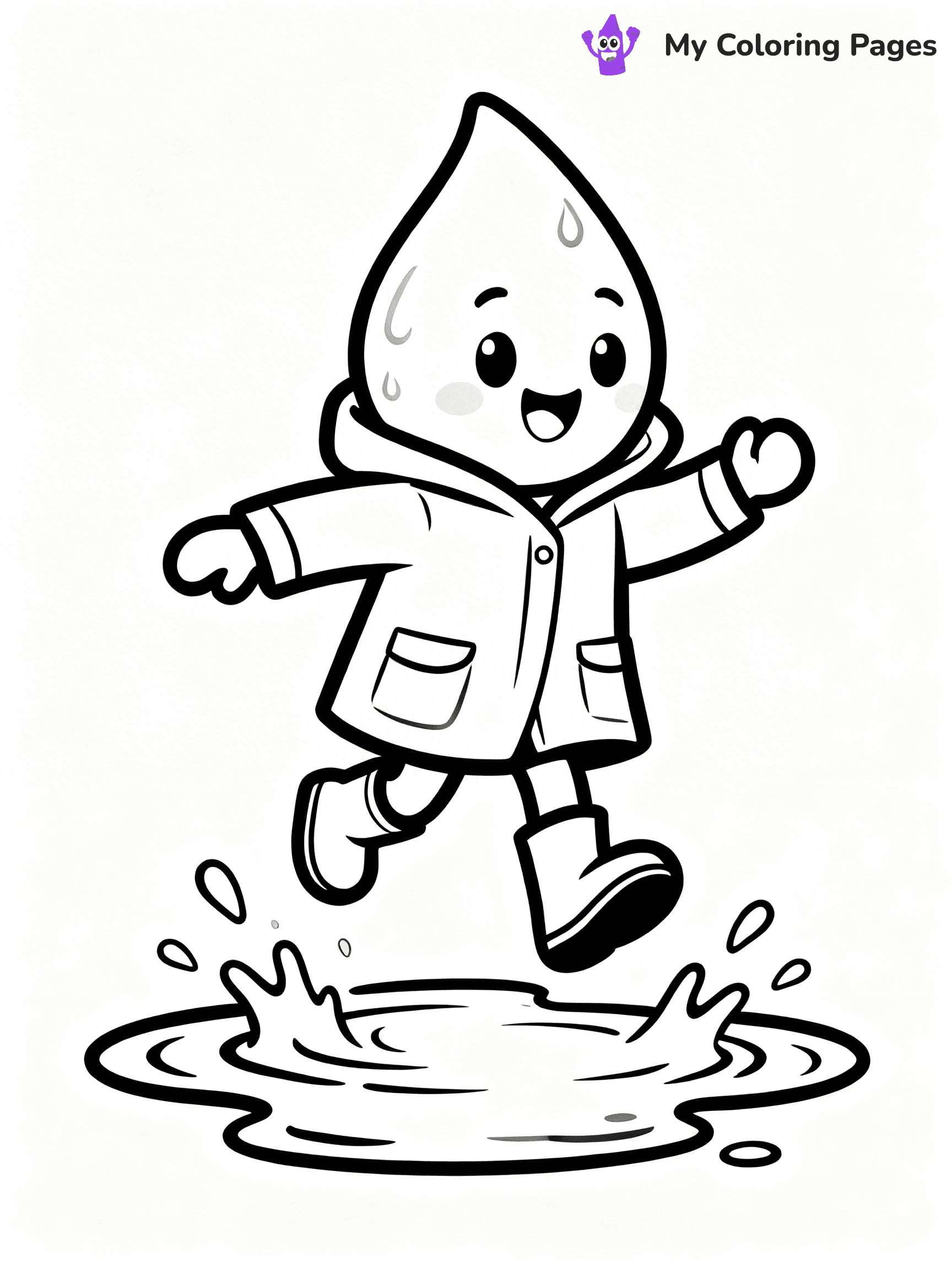 Rain Drop Coloring Pages - 20