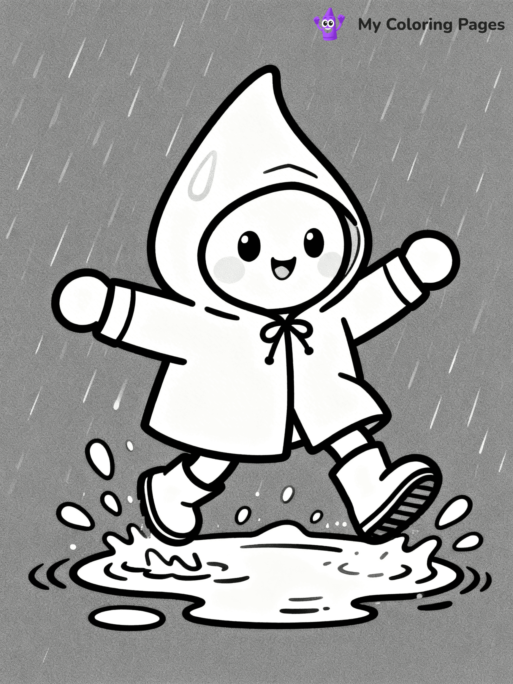 Rain Drop Coloring Pages - 19