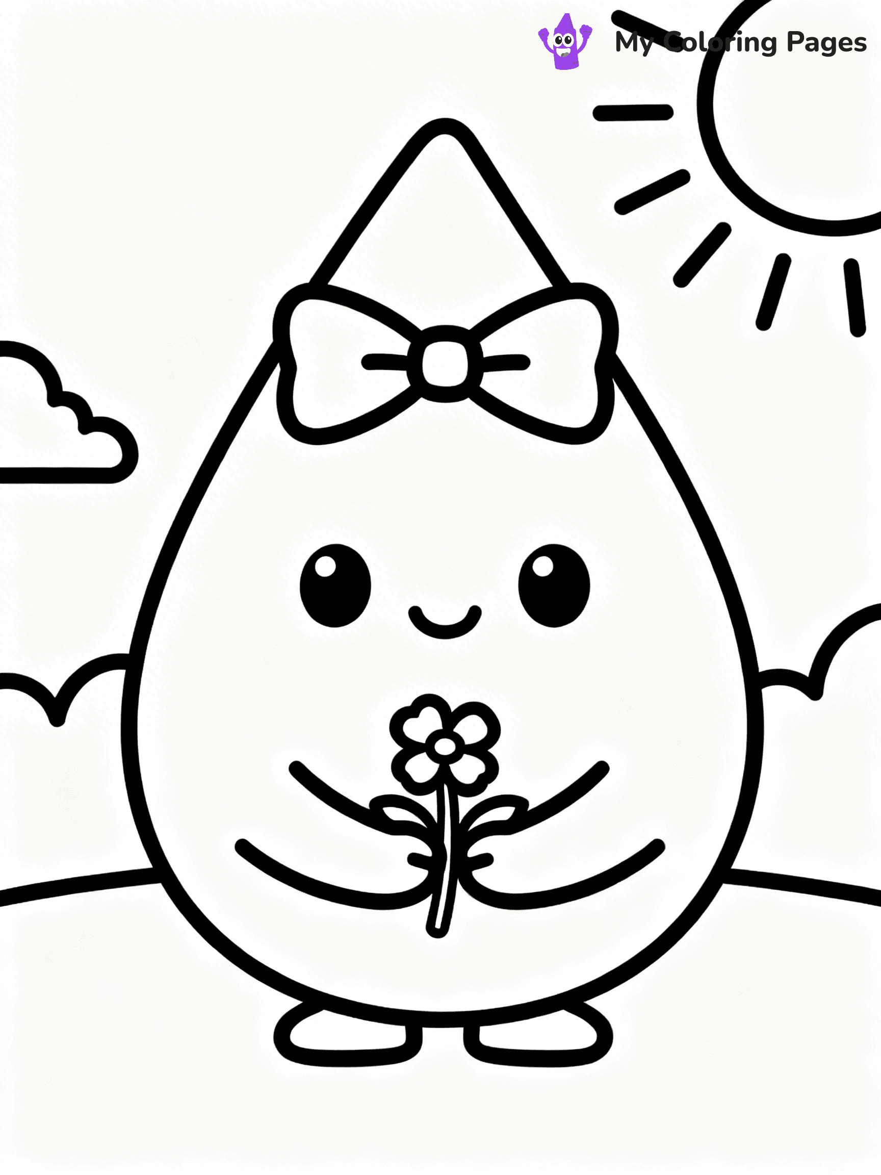 Rain Drop Coloring Pages - 8