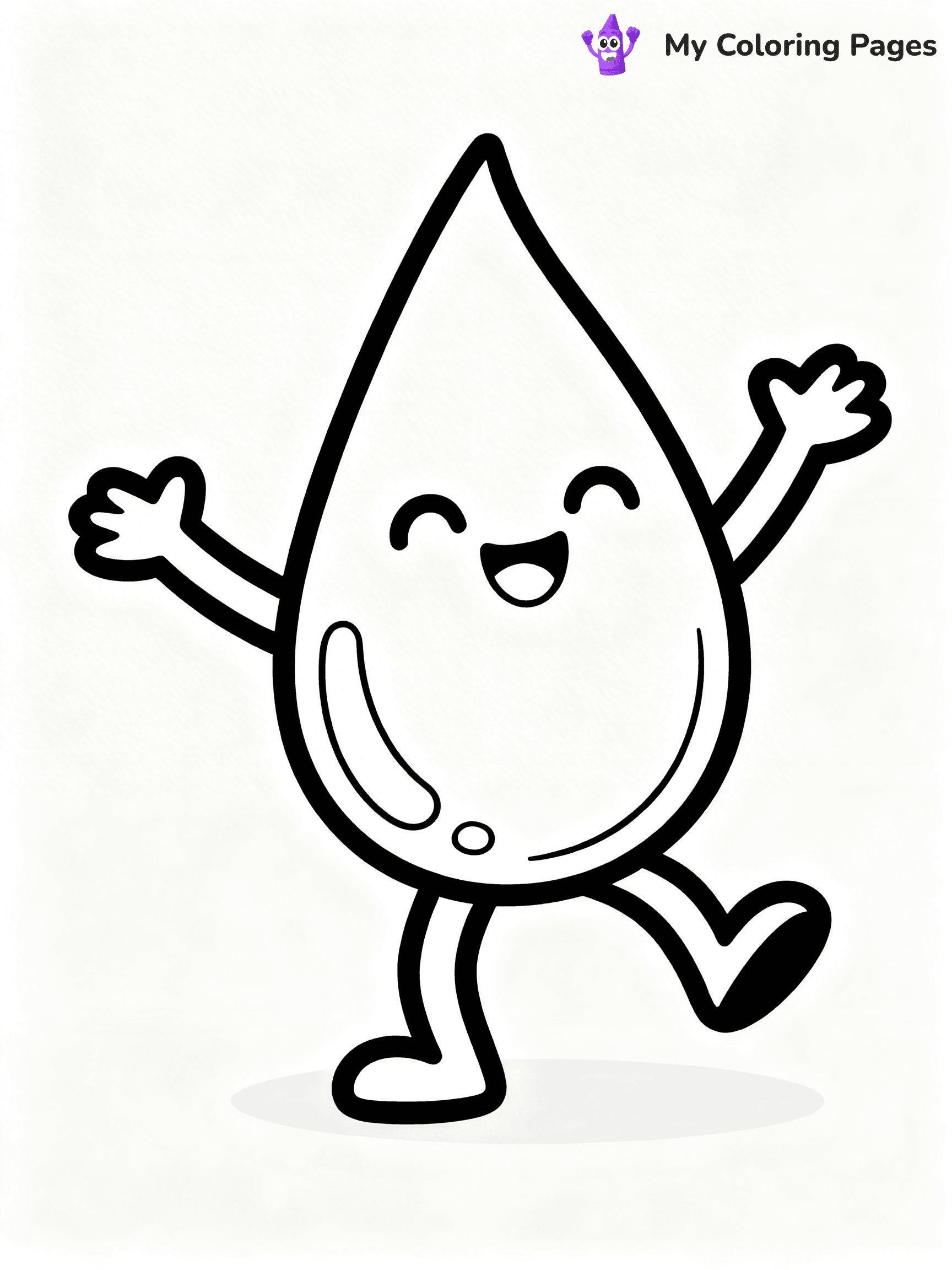 Rain Drop Coloring Pages - 1