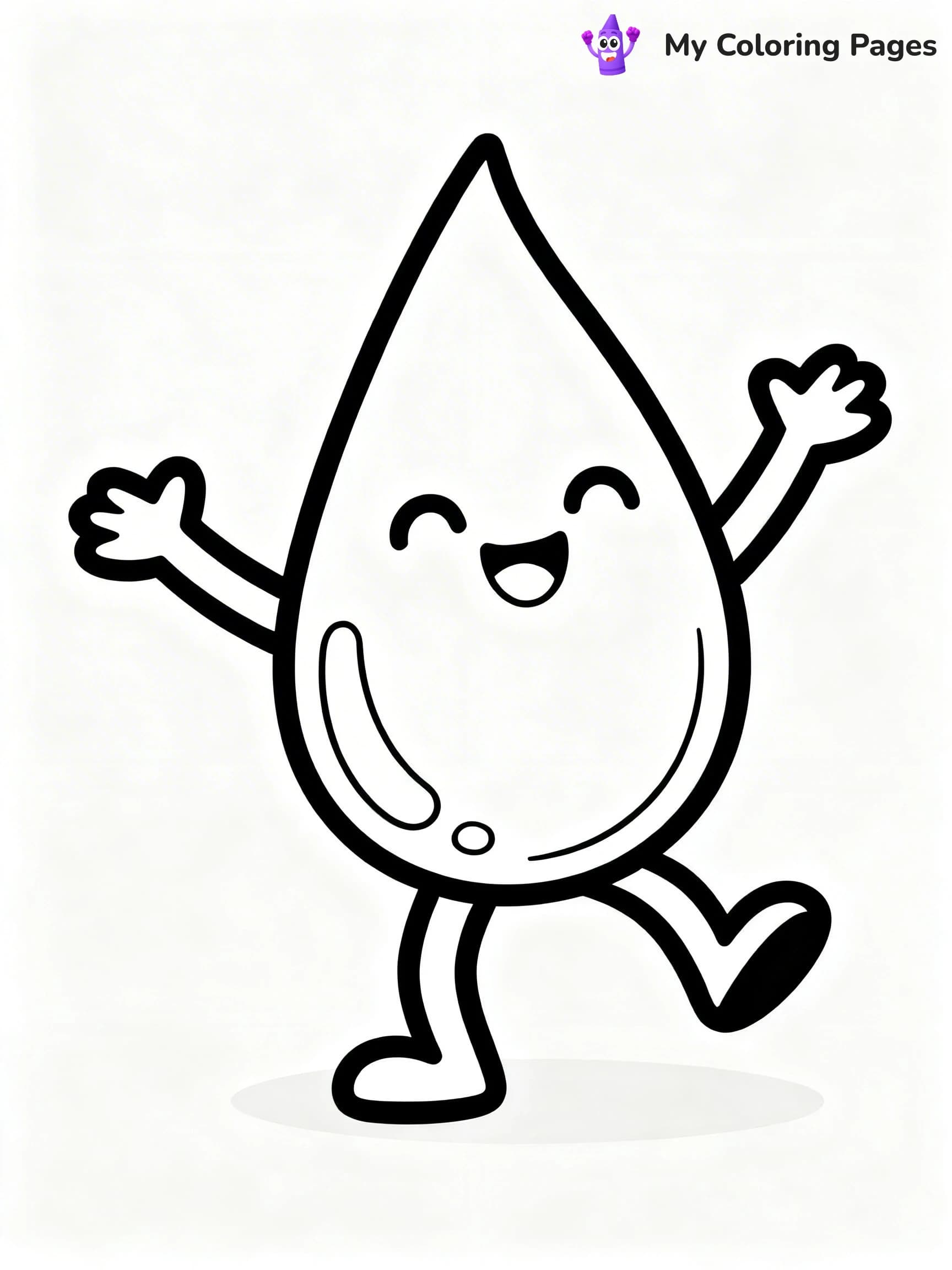 Rain Drop Coloring Pages - 1