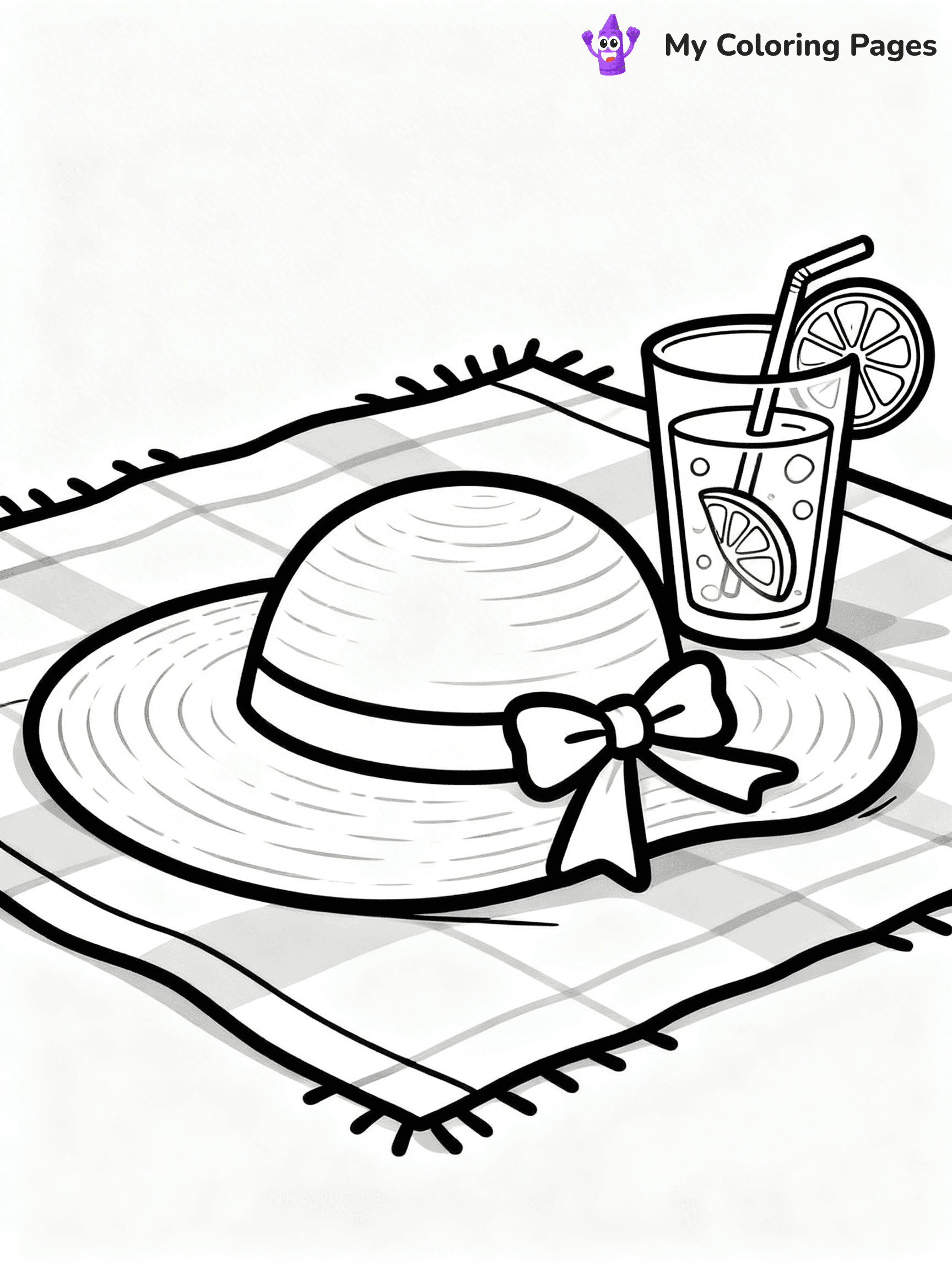 Simple Summer Coloring Pages - 1