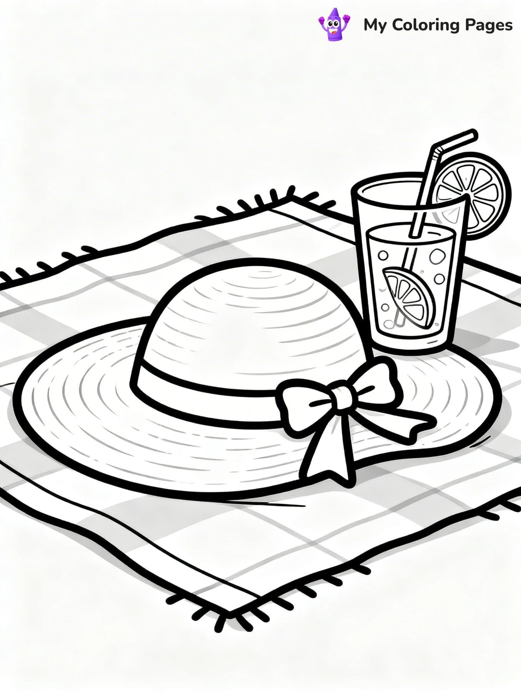 Simple Summer Coloring Pages - 1