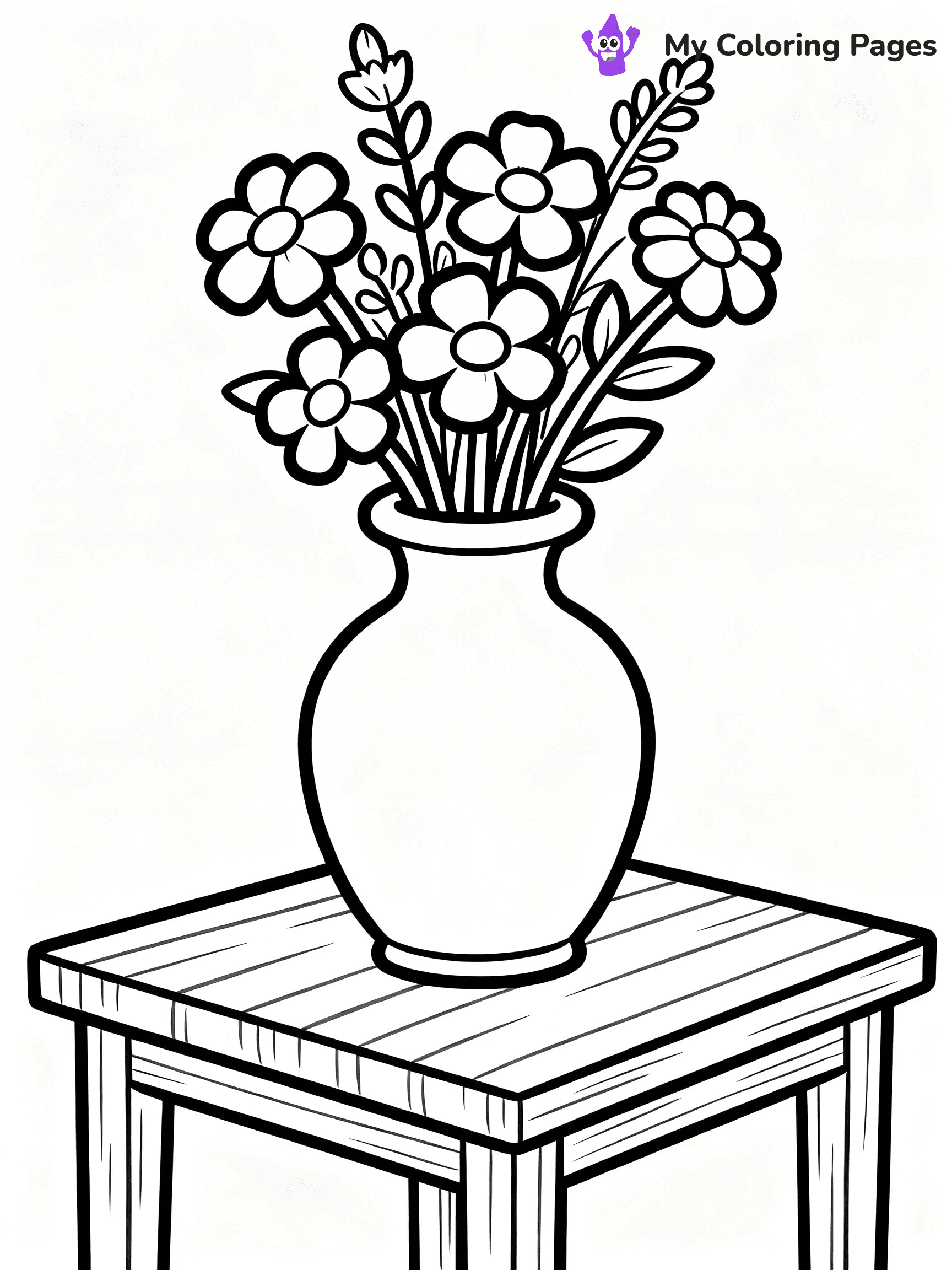 Flower Vase Coloring Pages - 83