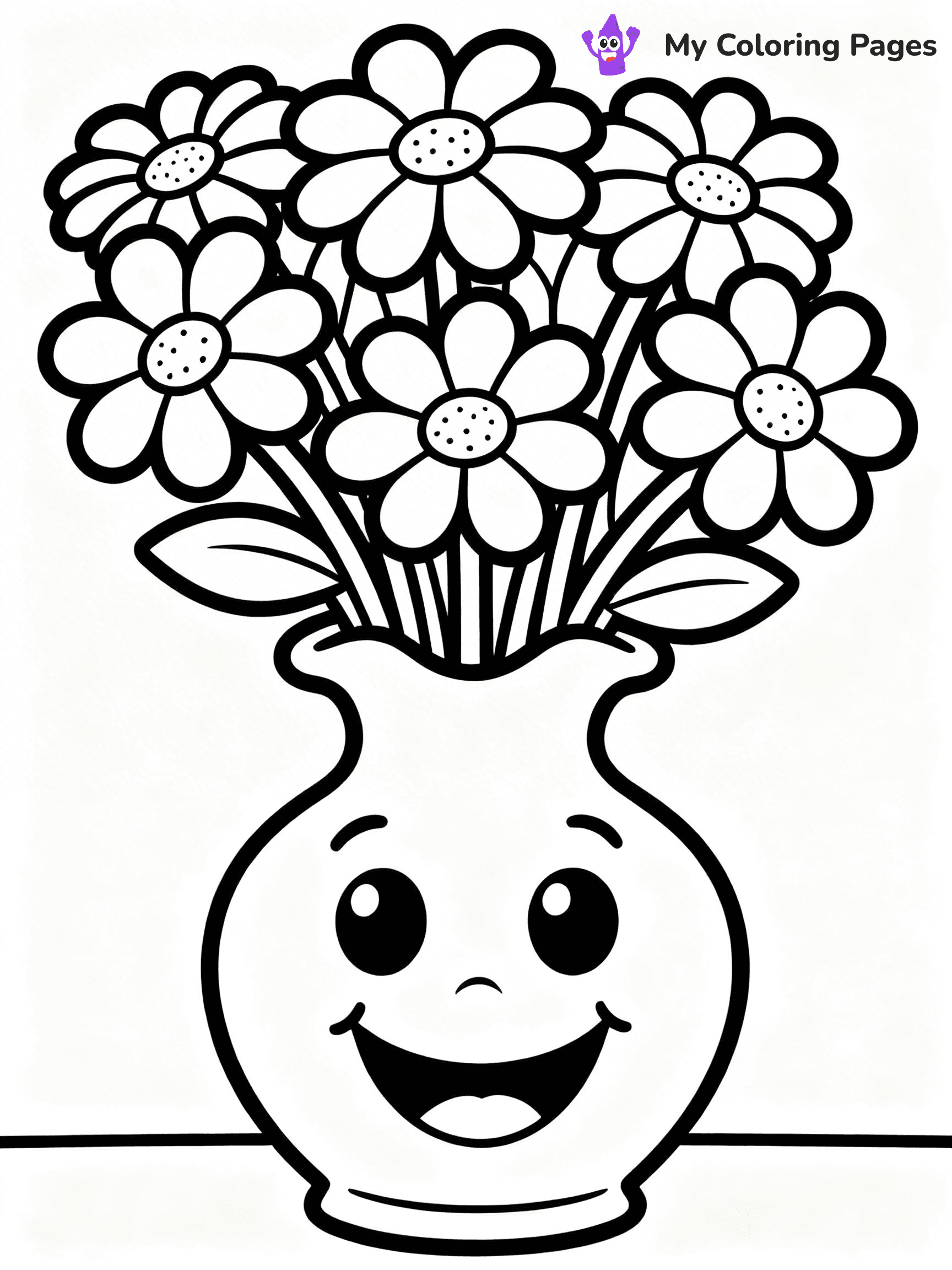Flower Vase Coloring Pages - 79