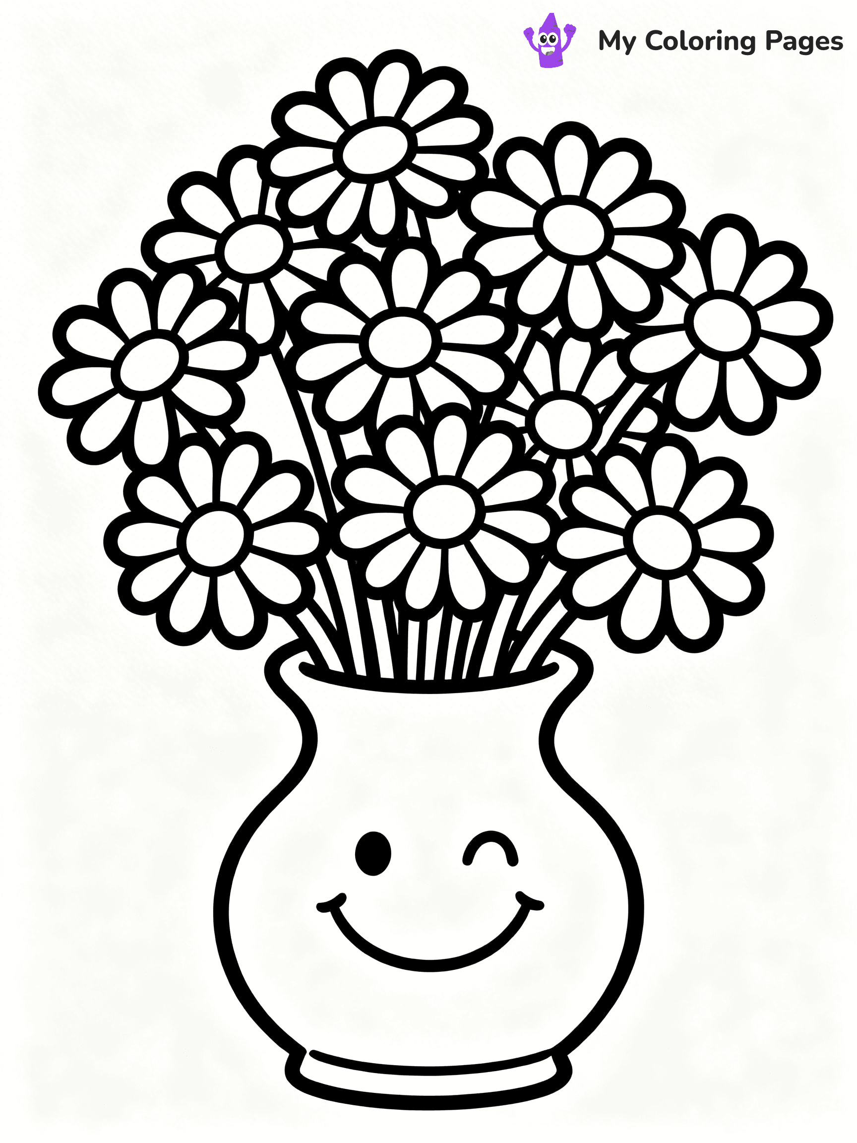 Flower Vase Coloring Pages - 75