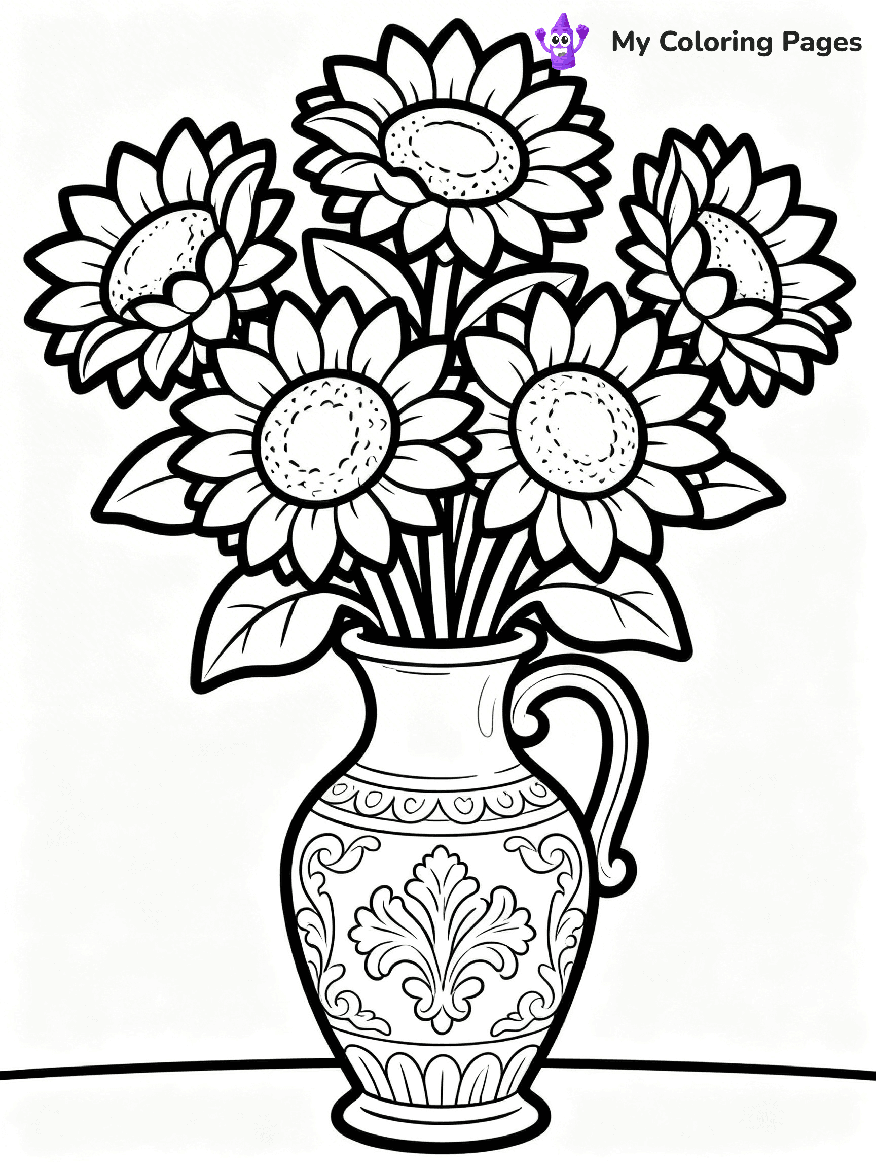 Flower Vase Coloring Pages - 66