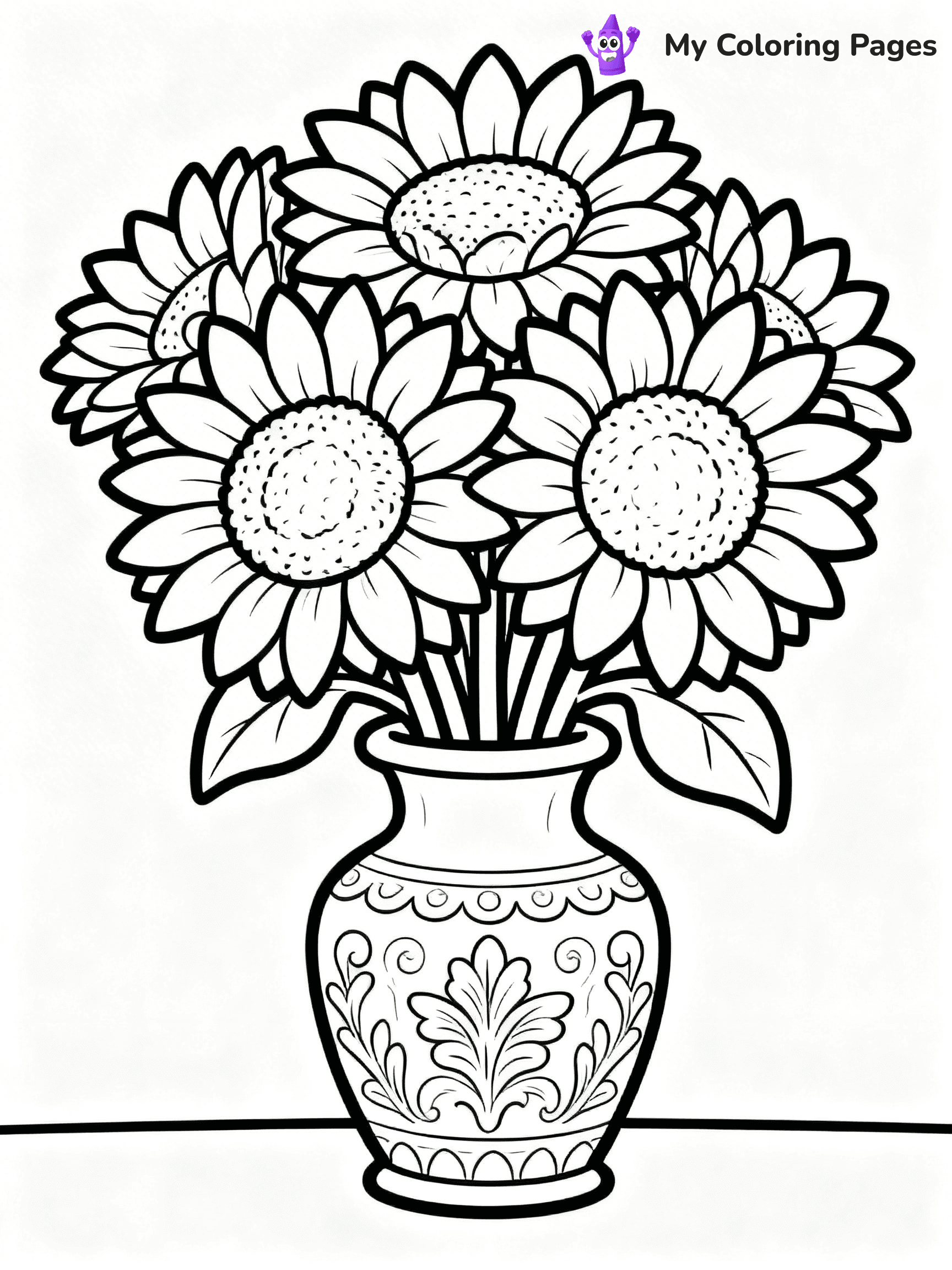 Flower Vase Coloring Pages - 63