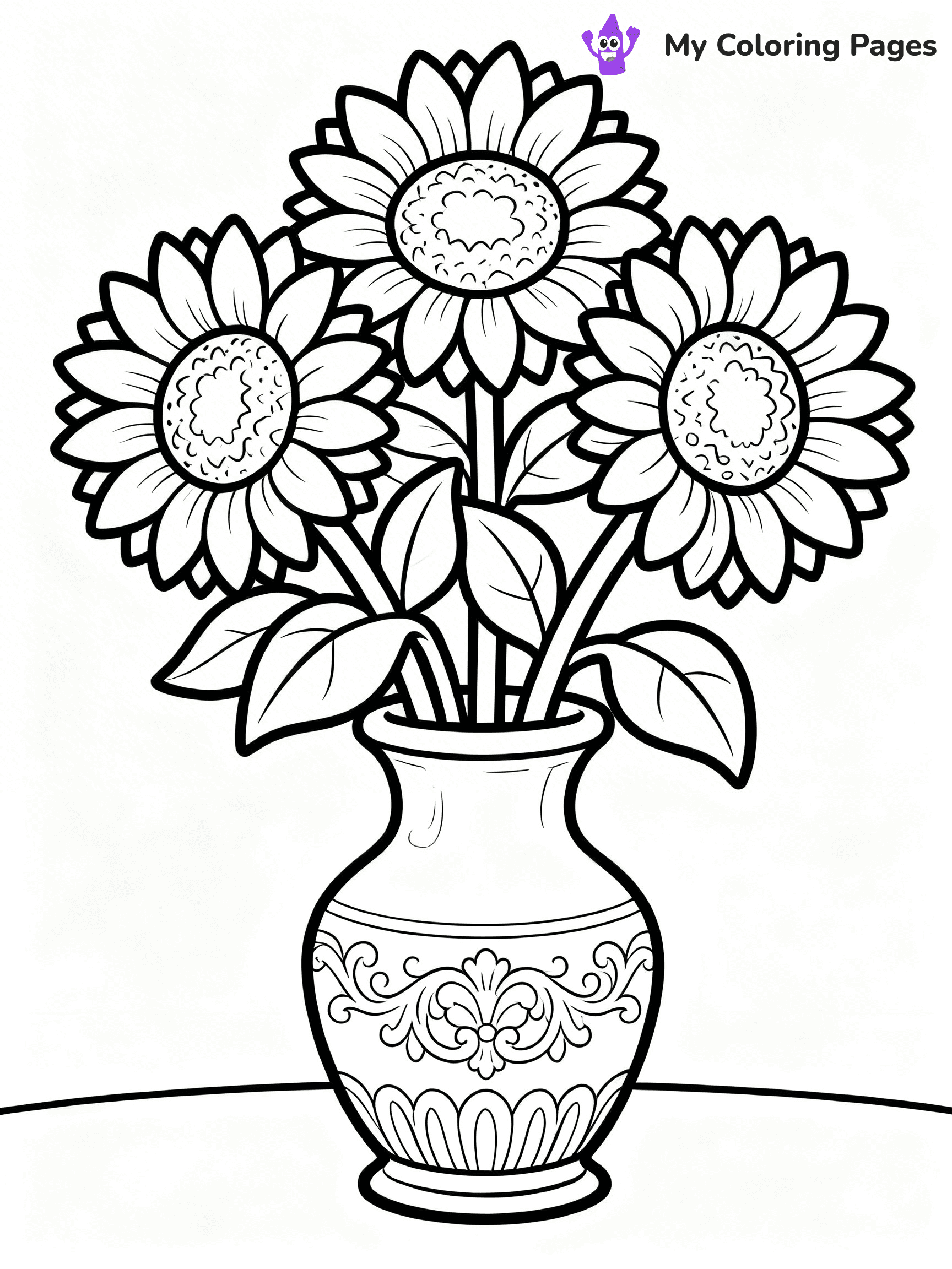 Flower Vase Coloring Pages - 61