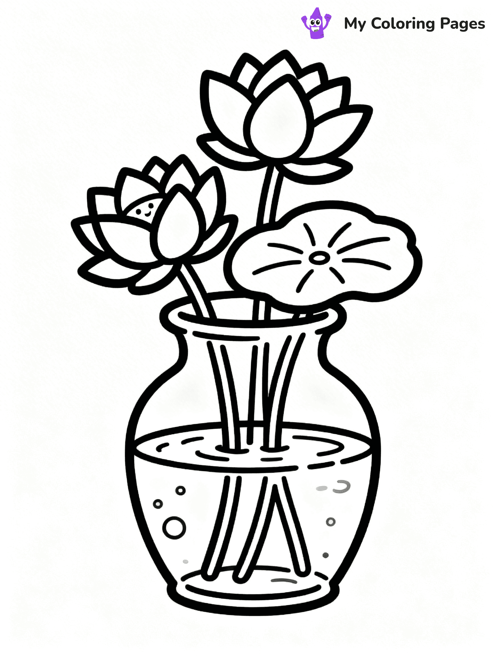 Flower Vase Coloring Pages - 58