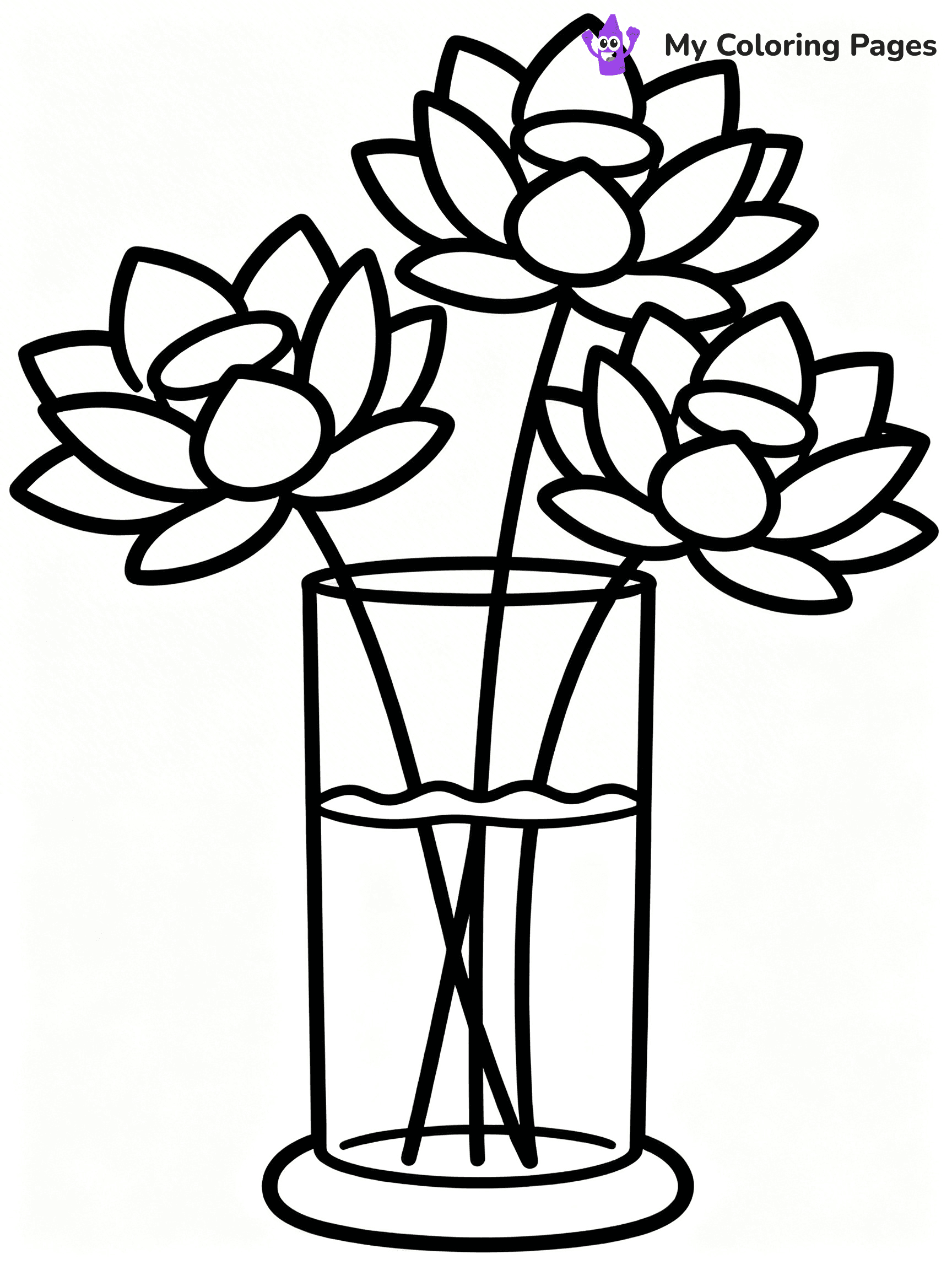 Flower Vase Coloring Pages - 56