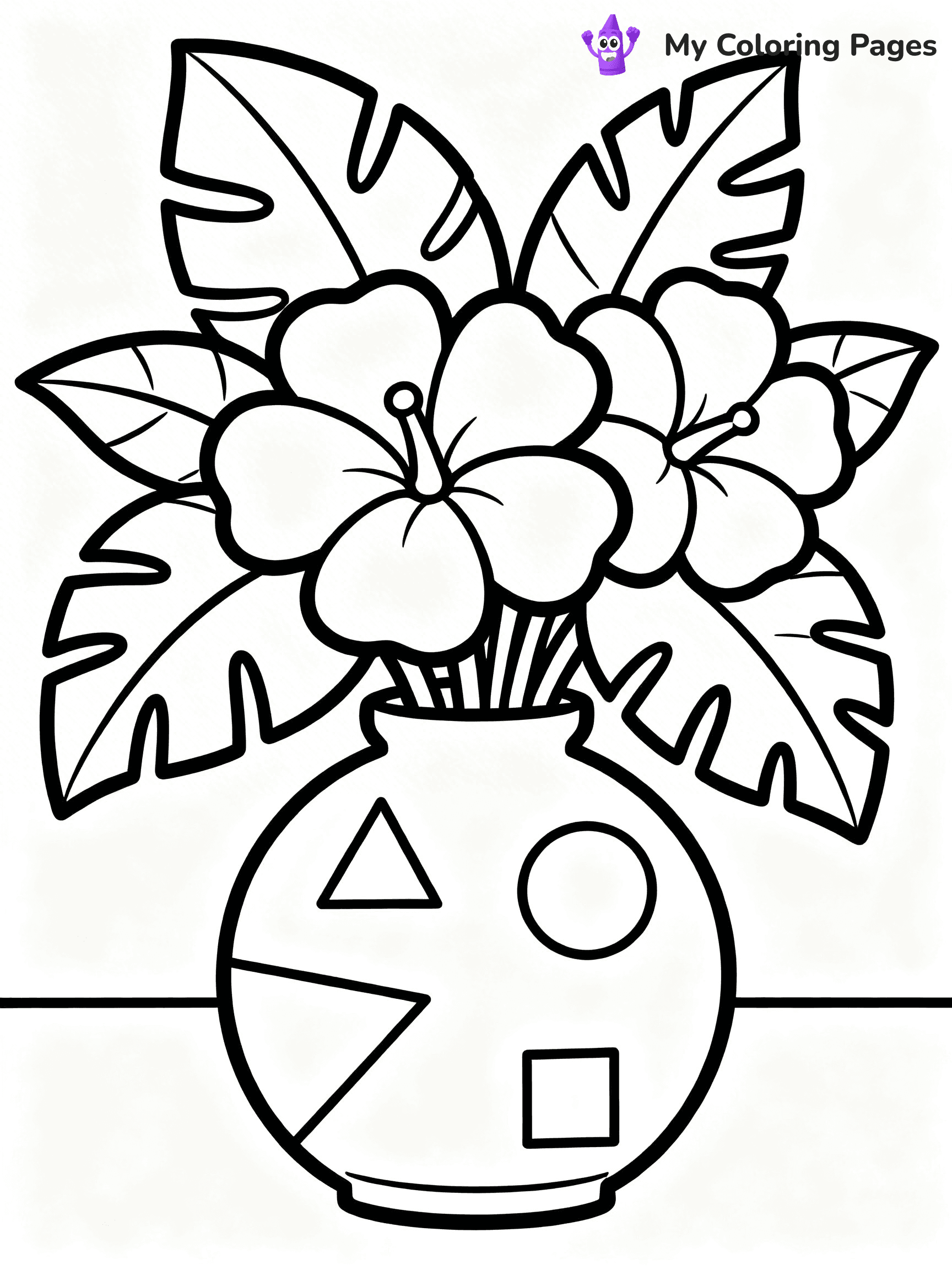 Flower Vase Coloring Pages - 52