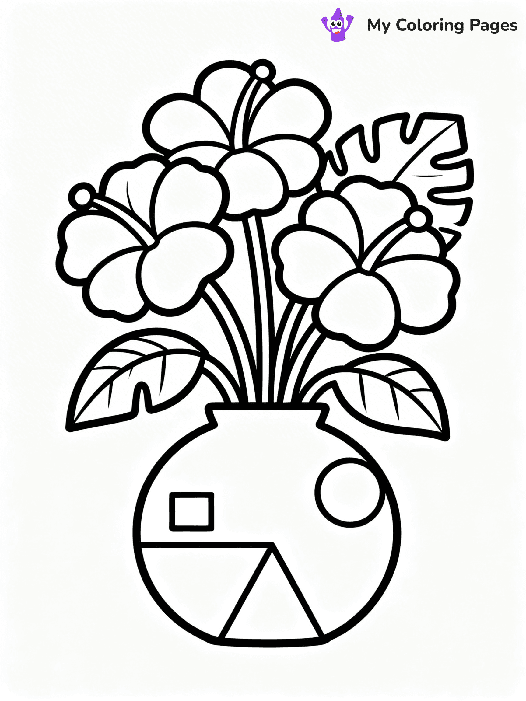 Flower Vase Coloring Pages - 51