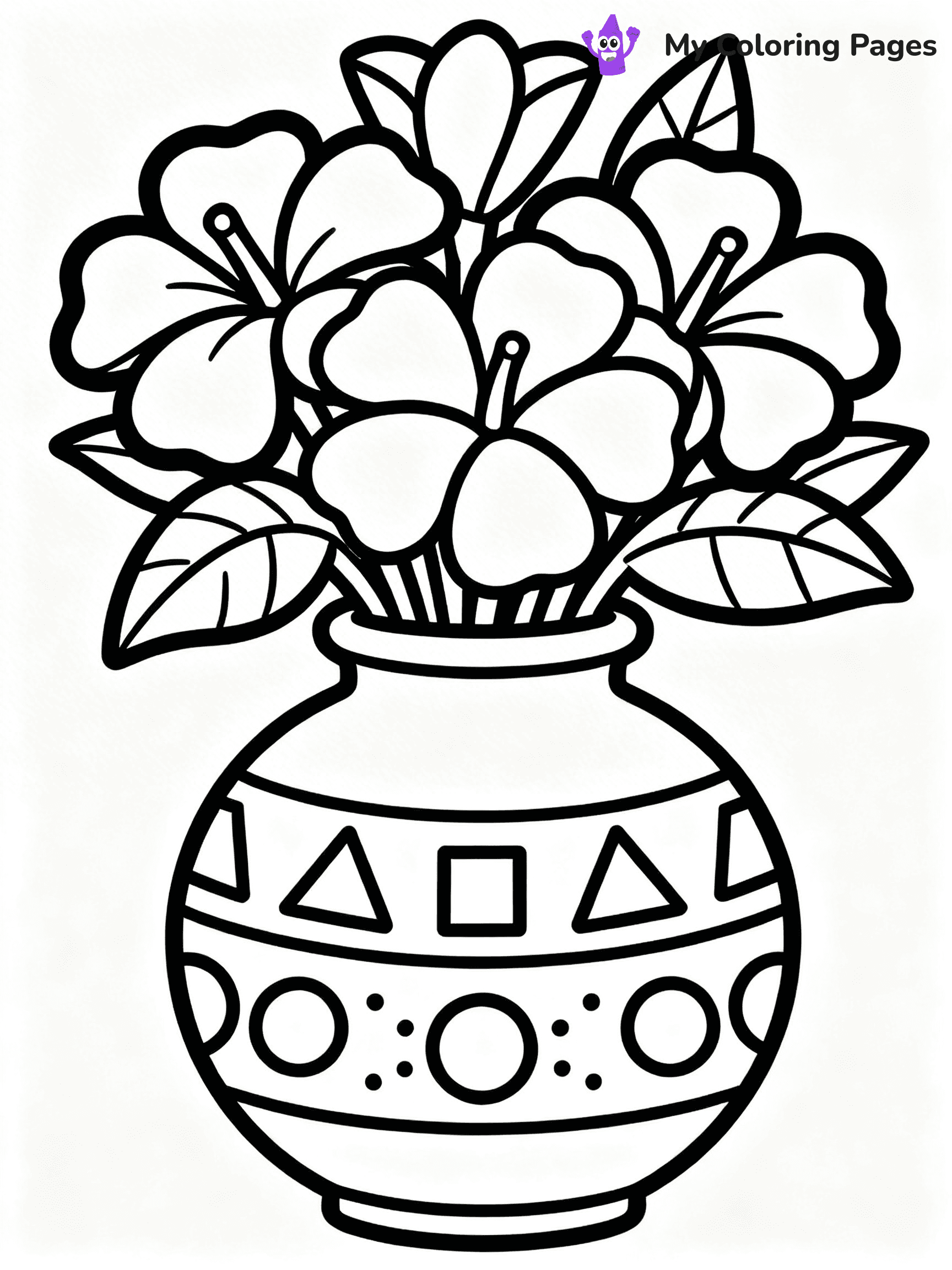 Flower Vase Coloring Pages - 49