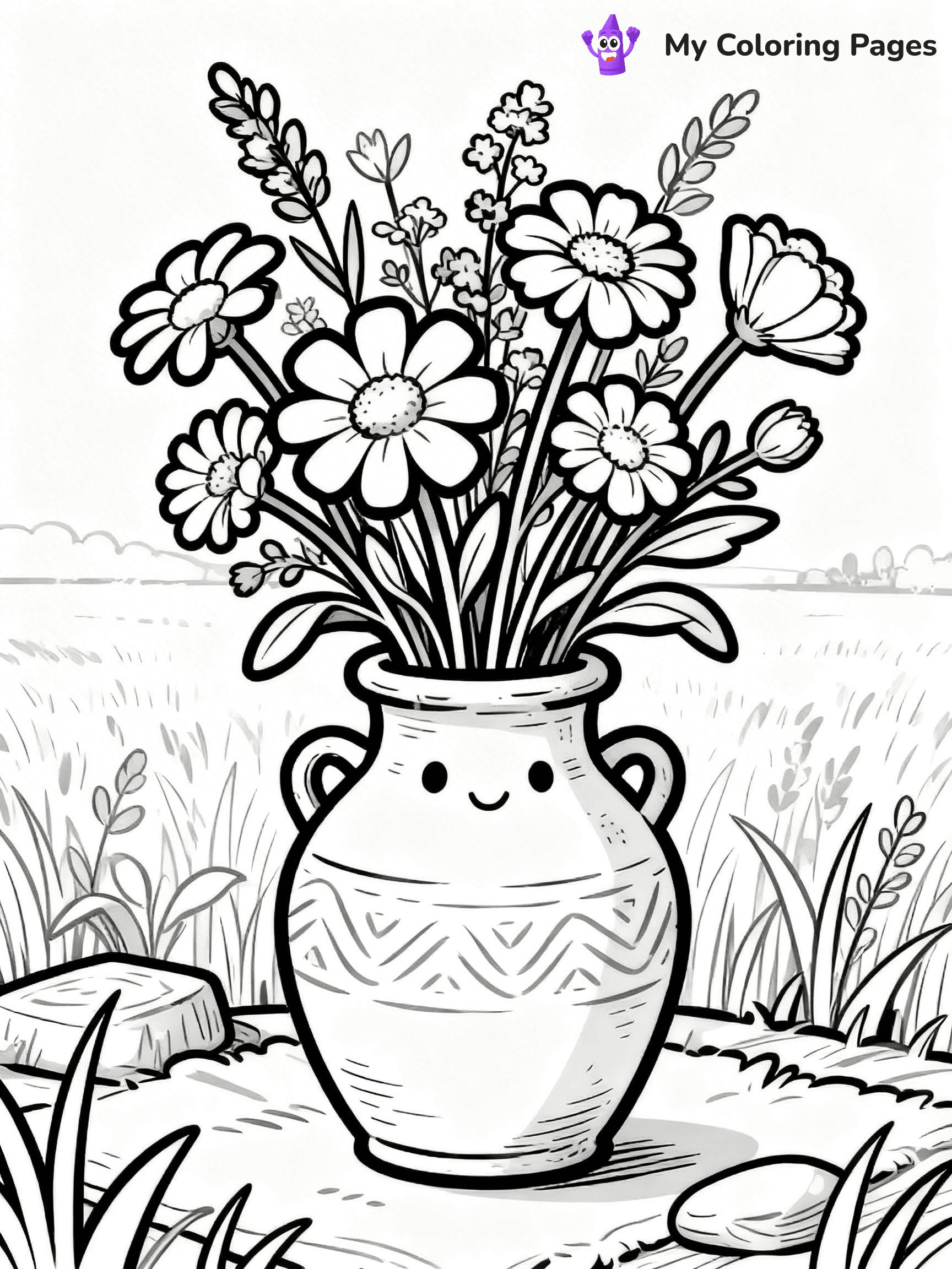 Flower Vase Coloring Pages - 38