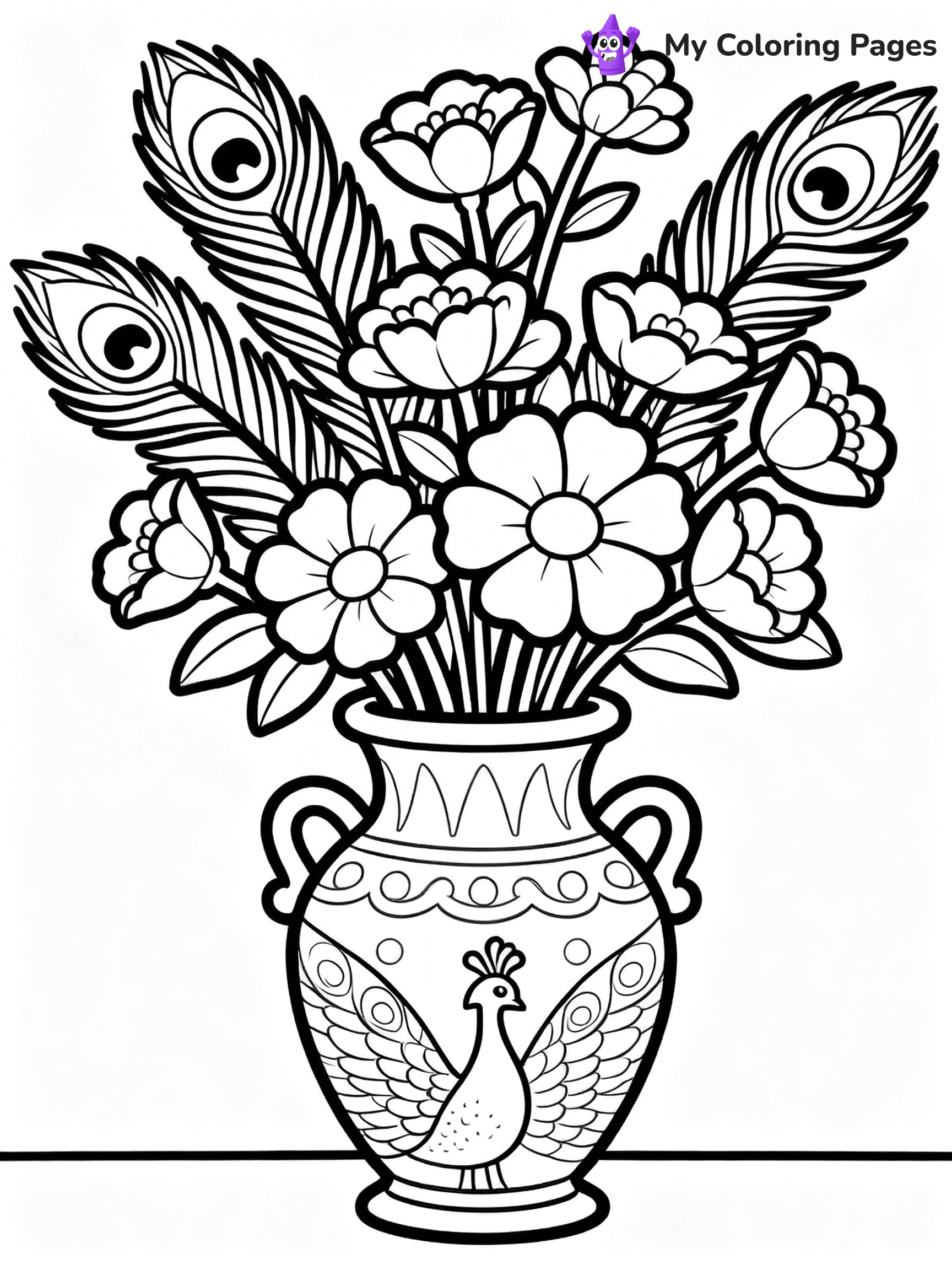 Flower Vase Coloring Pages - 27