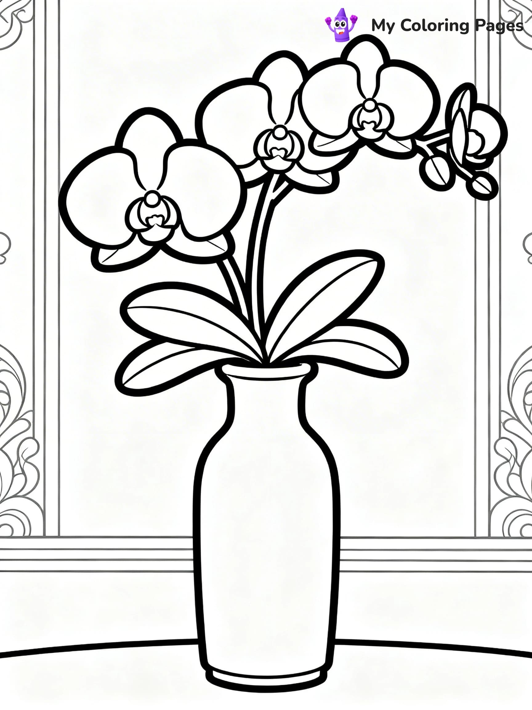 Flower Vase Coloring Pages - 24