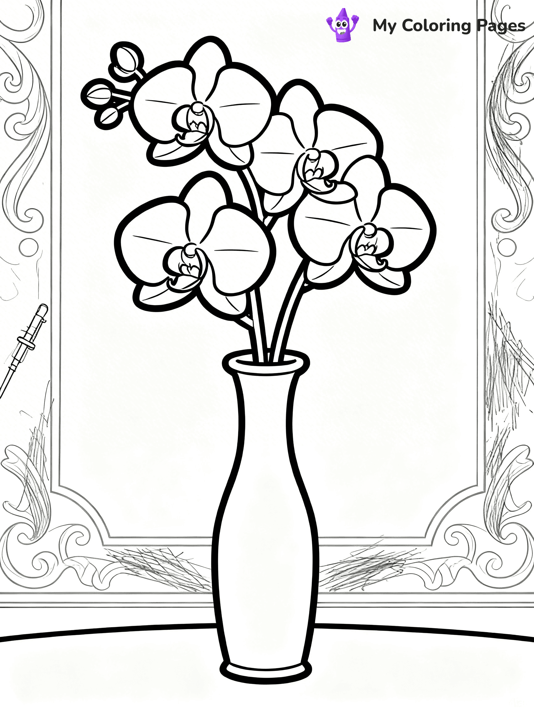 Flower Vase Coloring Pages - 23