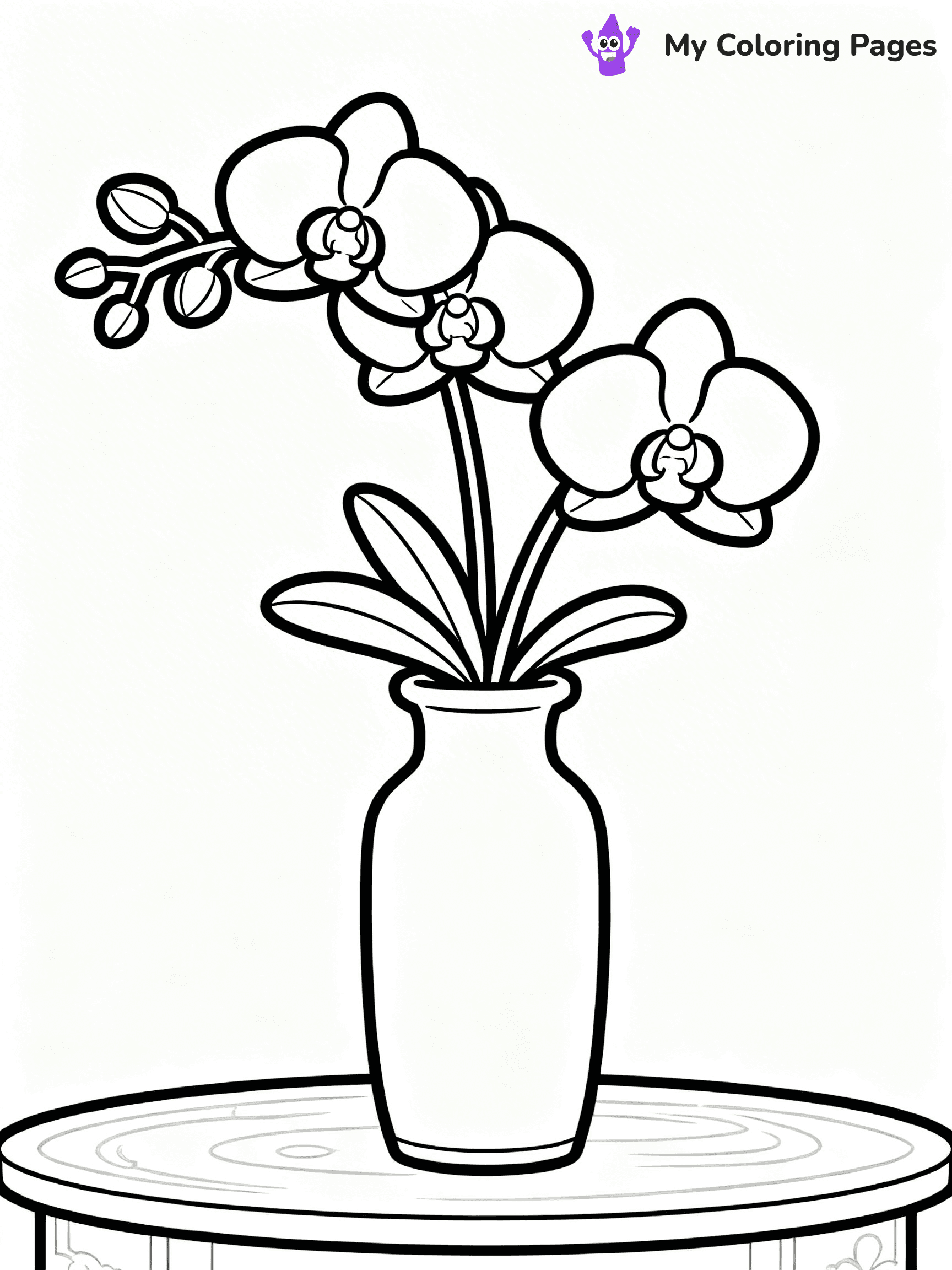 Flower Vase Coloring Pages - 22