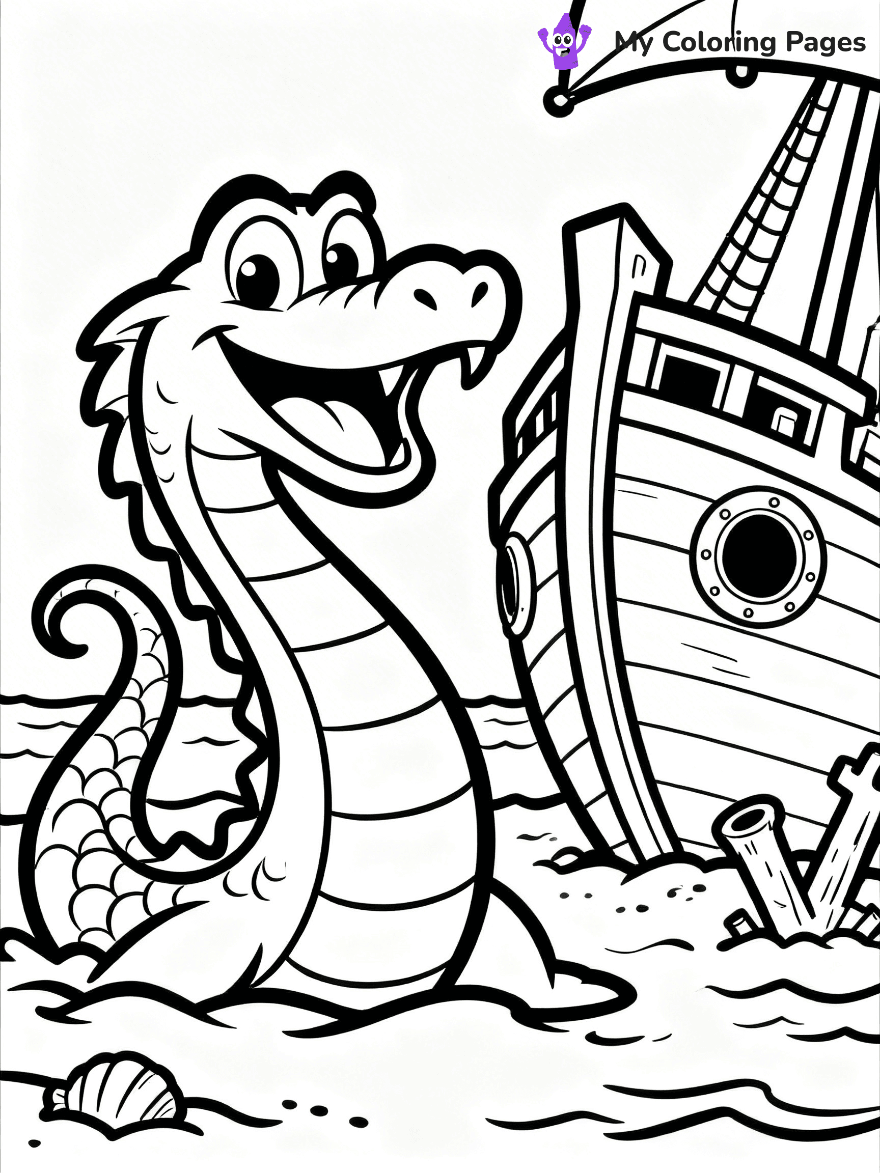 Sea Monster Coloring Pages - 52