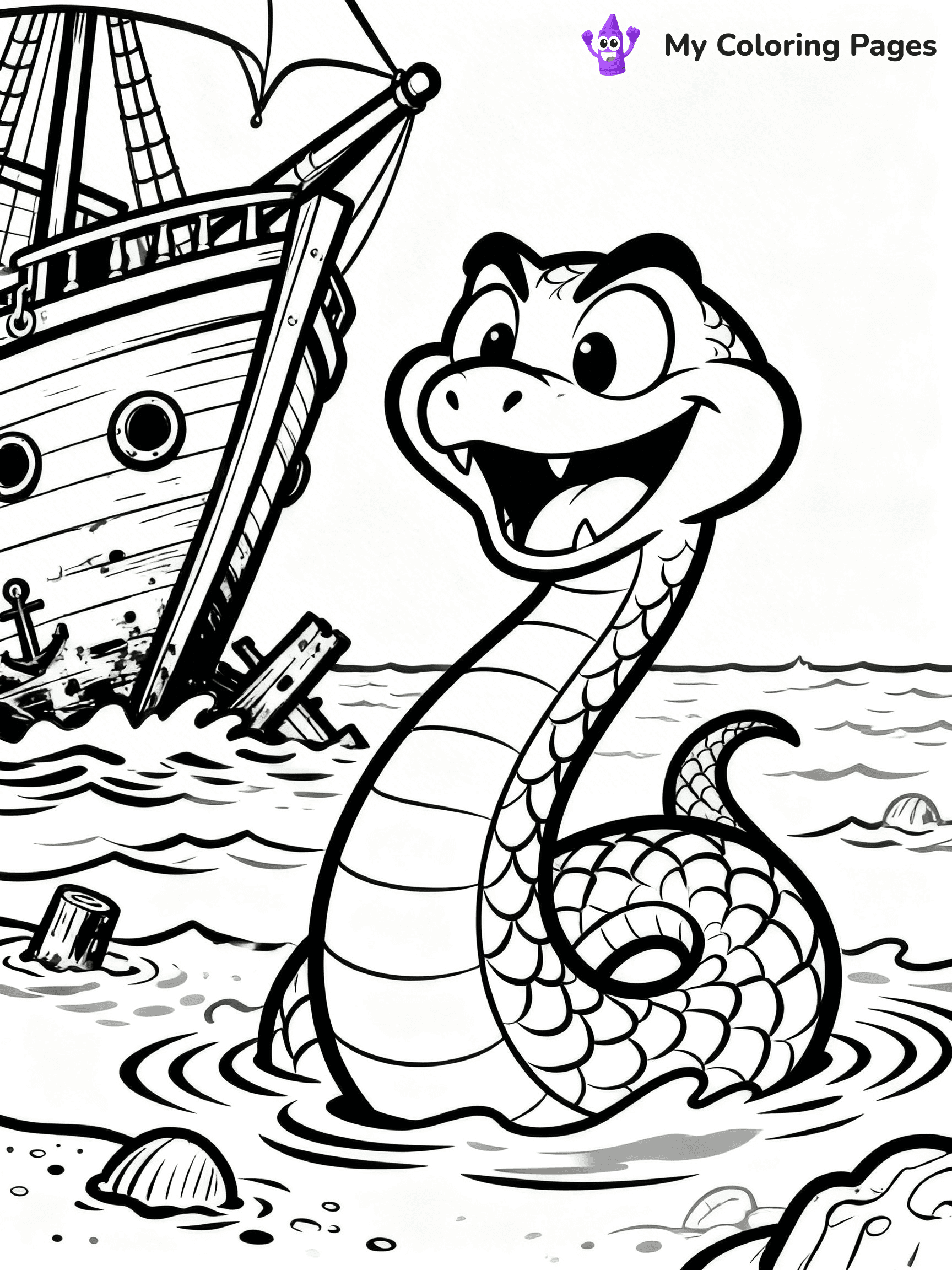 Sea Monster Coloring Pages - 50