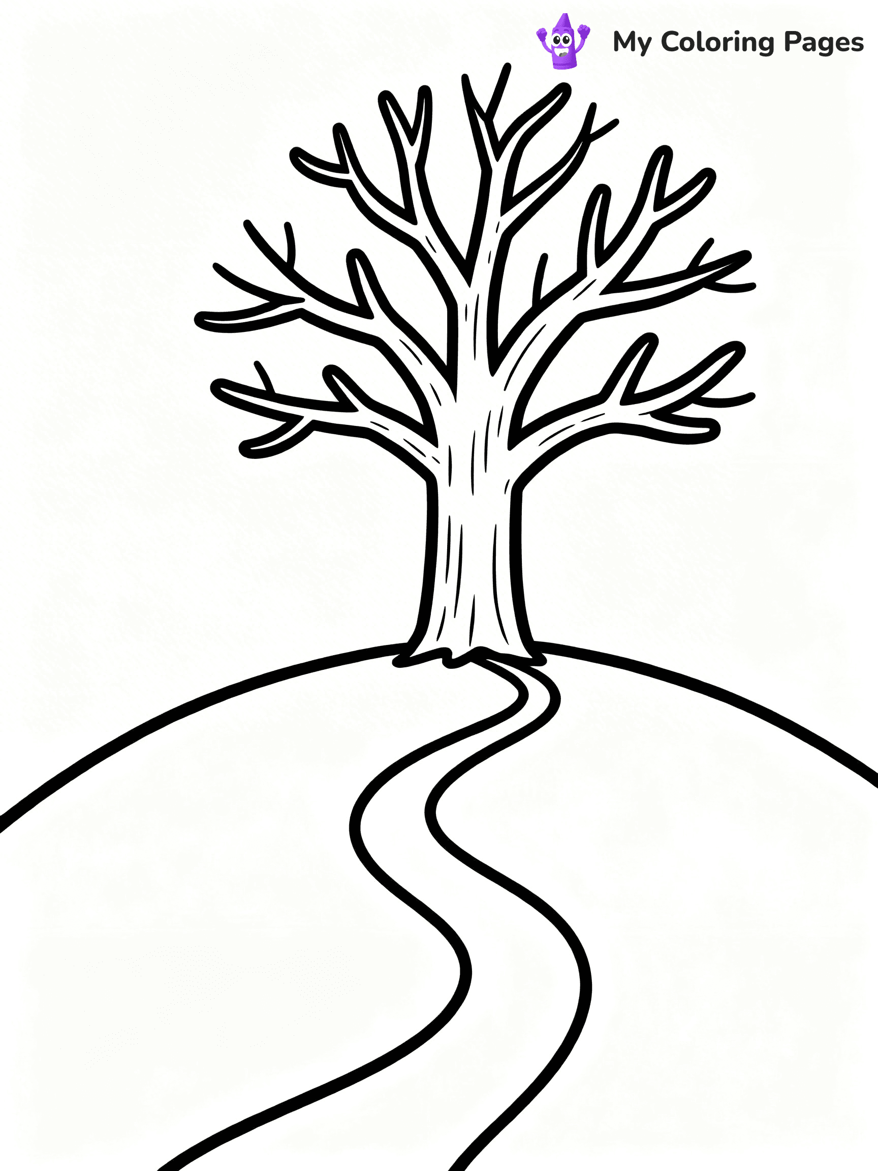 Bare Tree Coloring Pages - 24