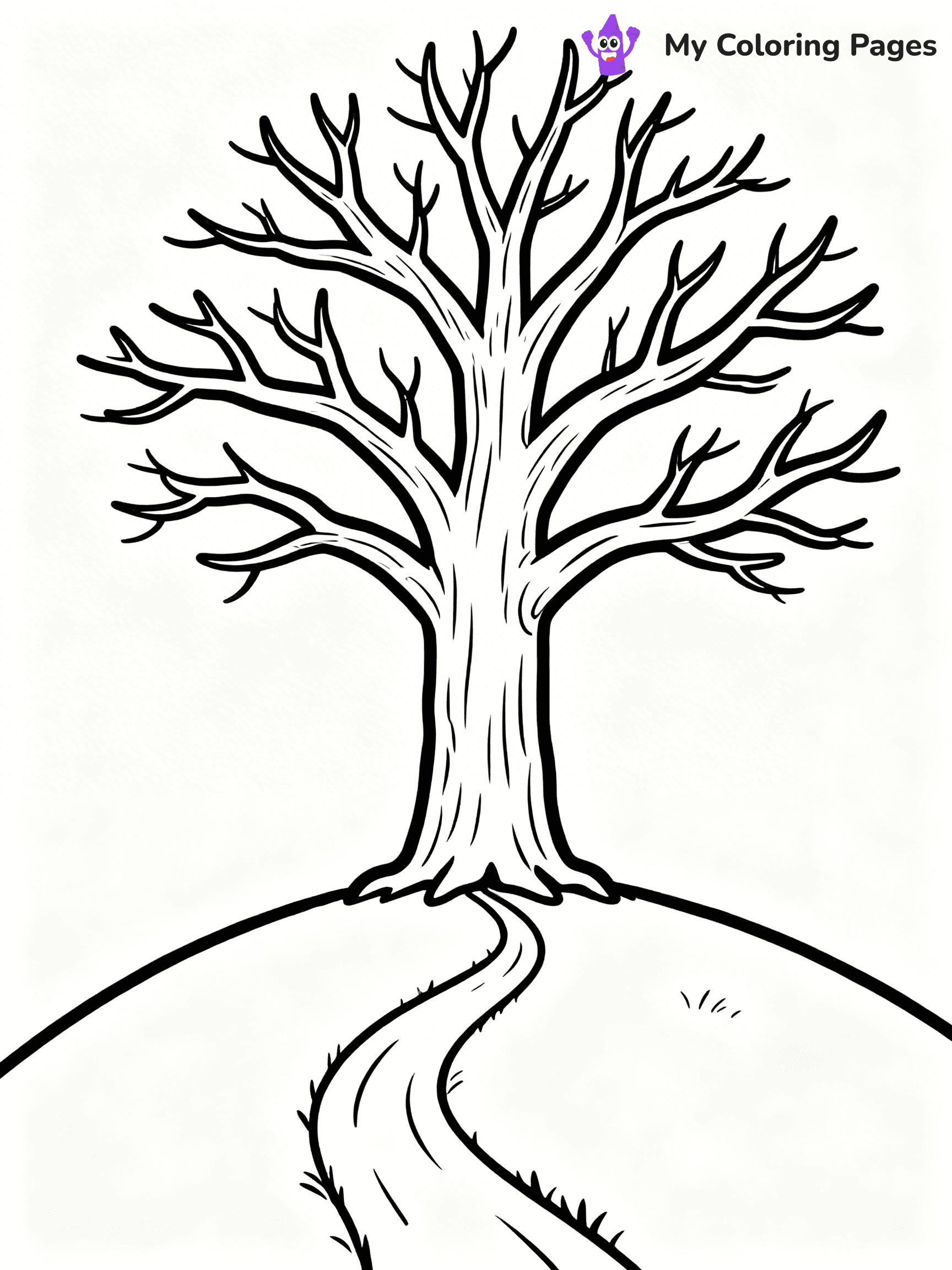 Bare Tree Coloring Pages - 23