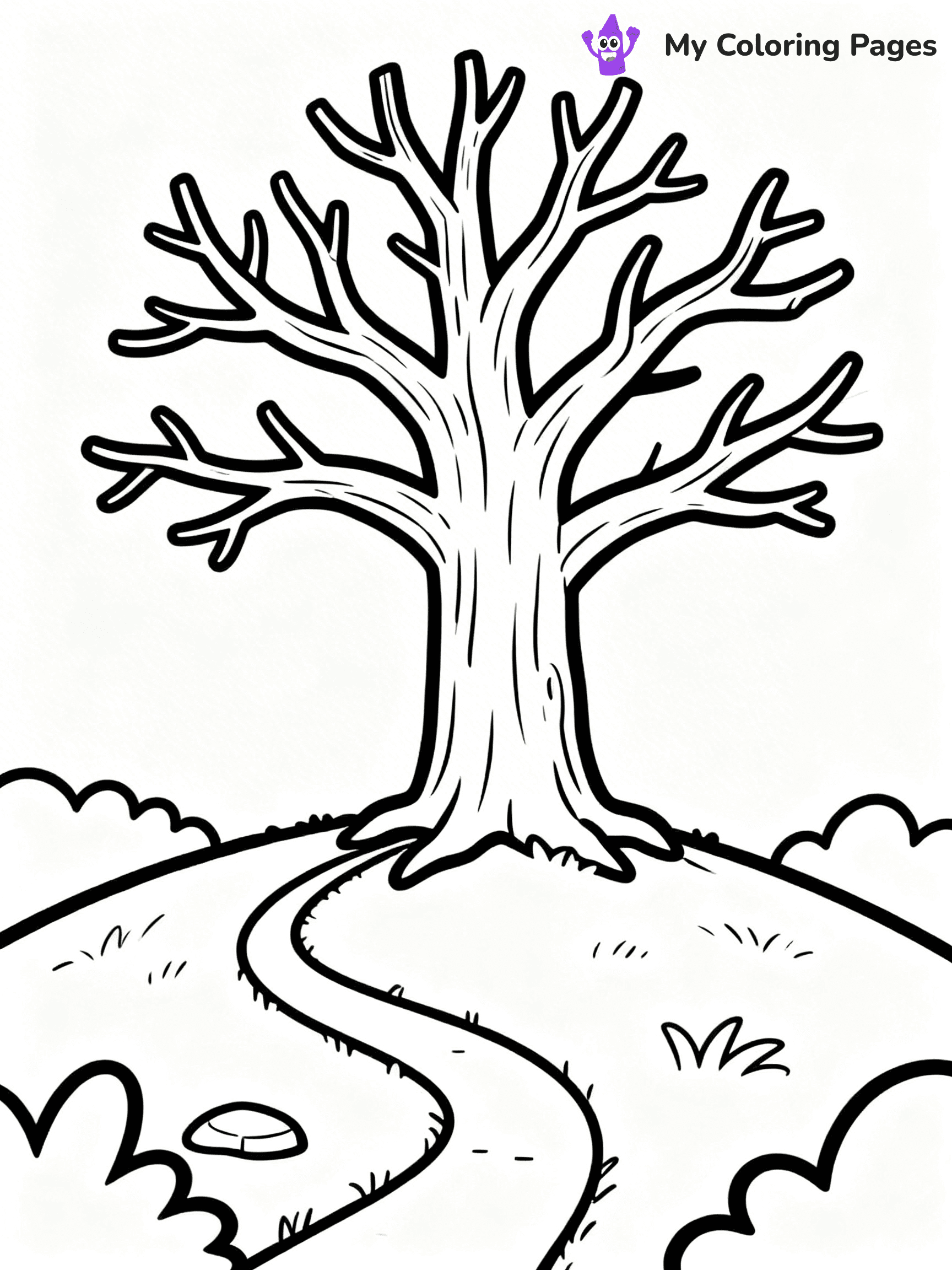 Bare Tree Coloring Pages - 21
