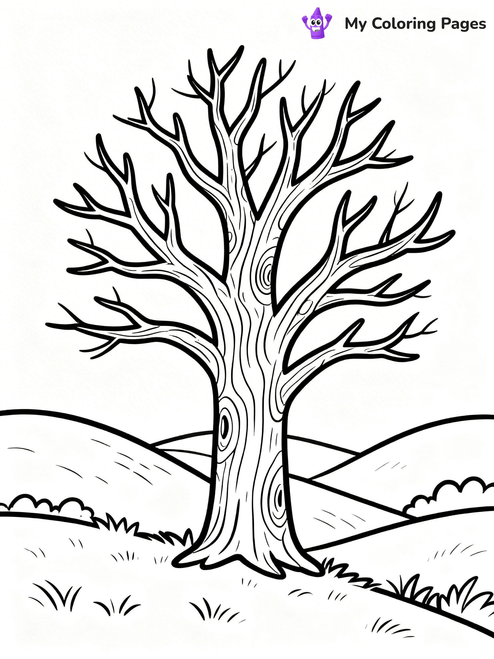 Bare Tree Coloring Pages - 20