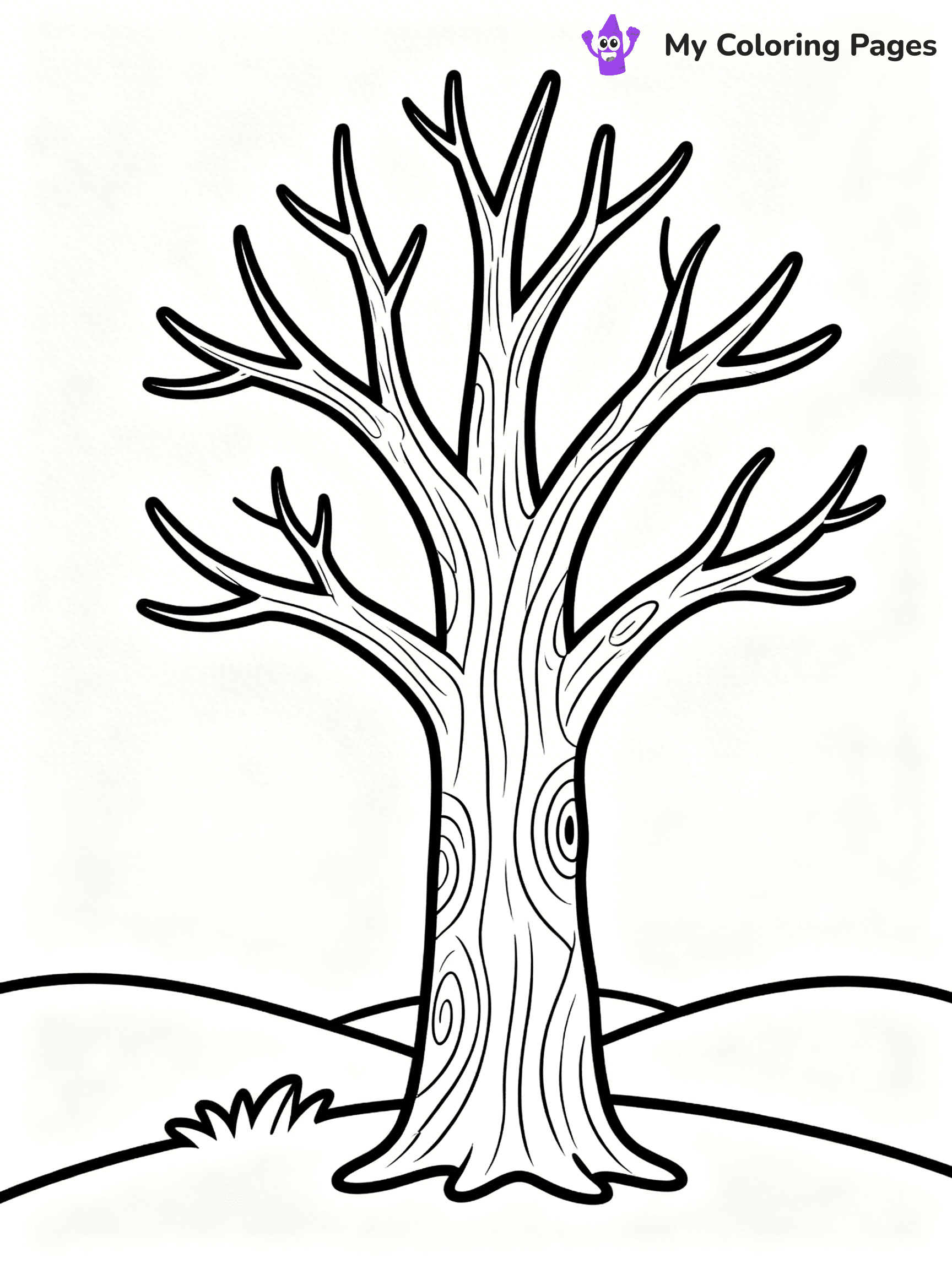 Bare Tree Coloring Pages - 19