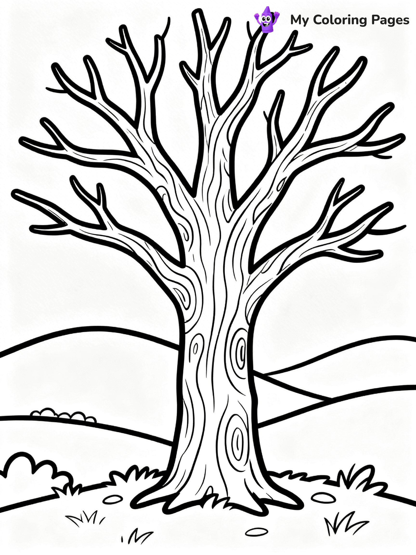 Bare Tree Coloring Pages - 17
