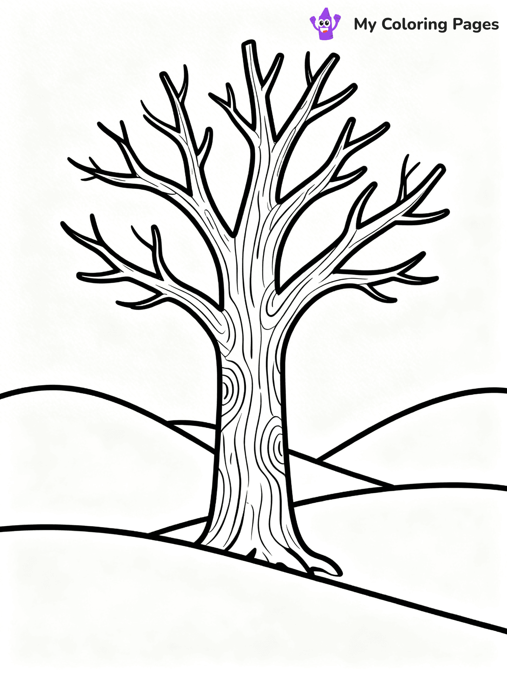 Bare Tree Coloring Pages - 16