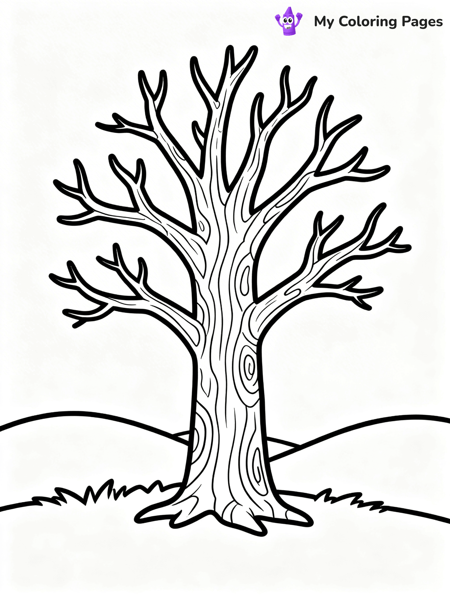 Bare Tree Coloring Pages - 15