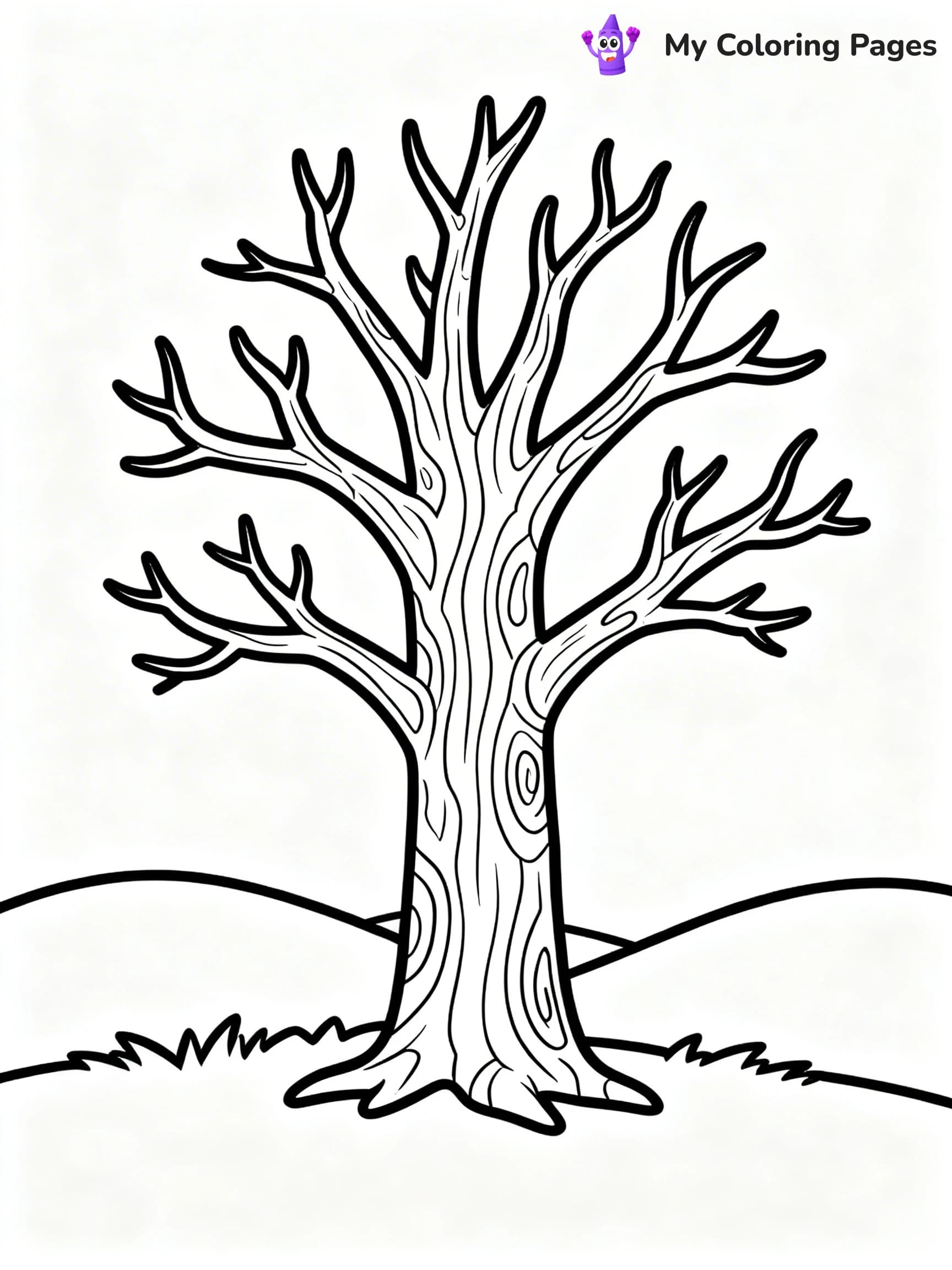 Bare Tree Coloring Pages - 15