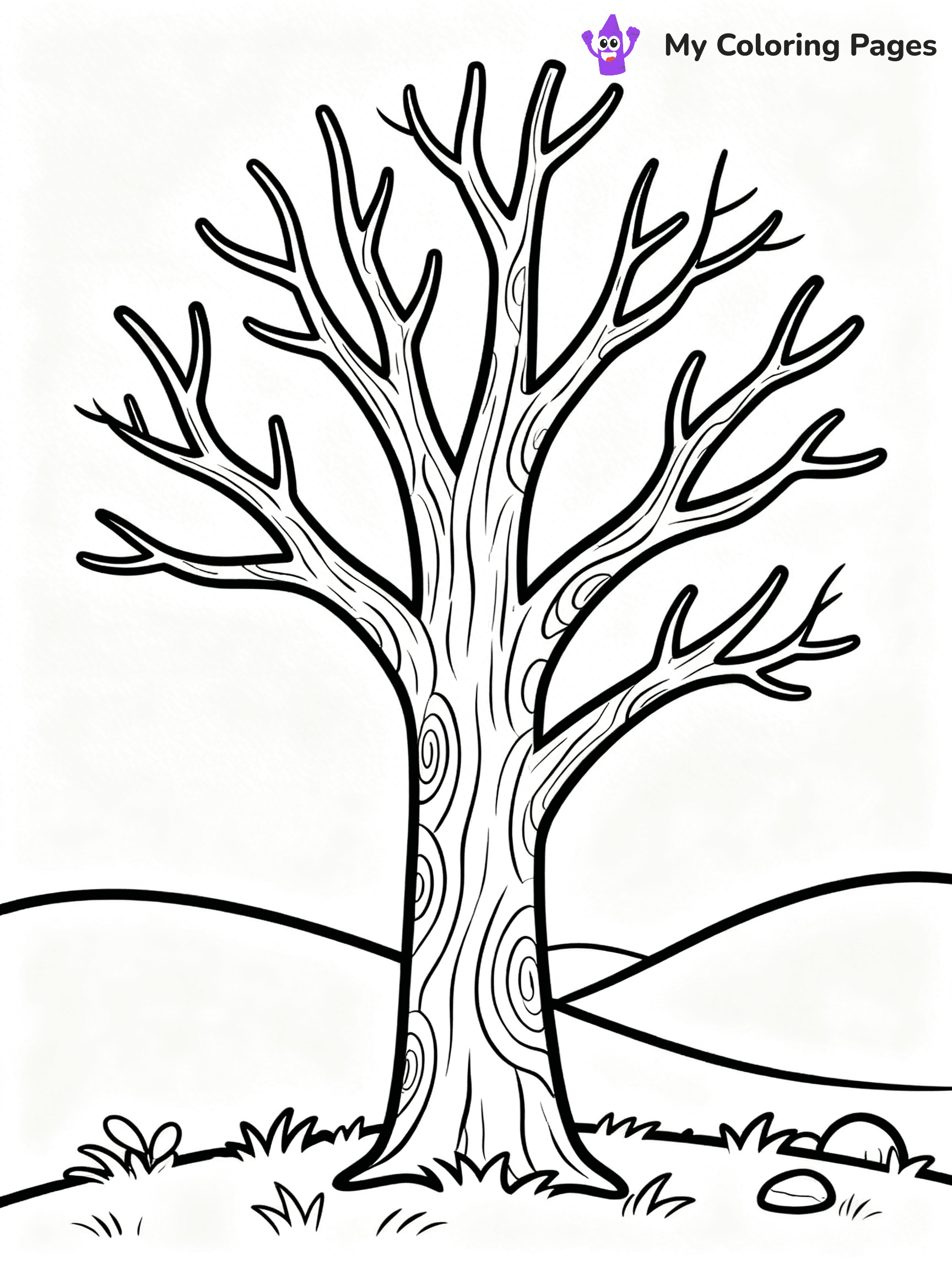 Bare Tree Coloring Pages - 14