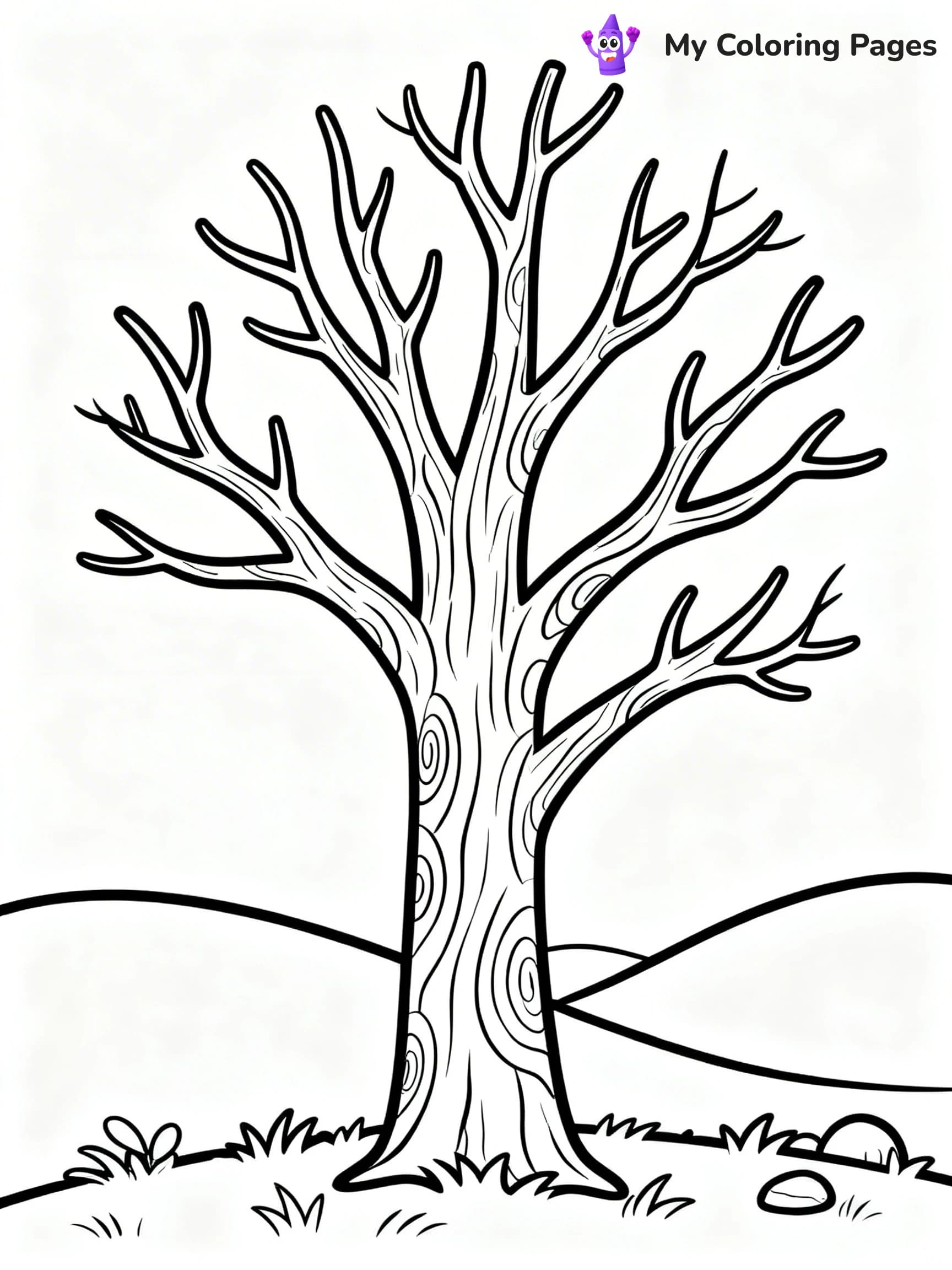 Bare Tree Coloring Pages - 14