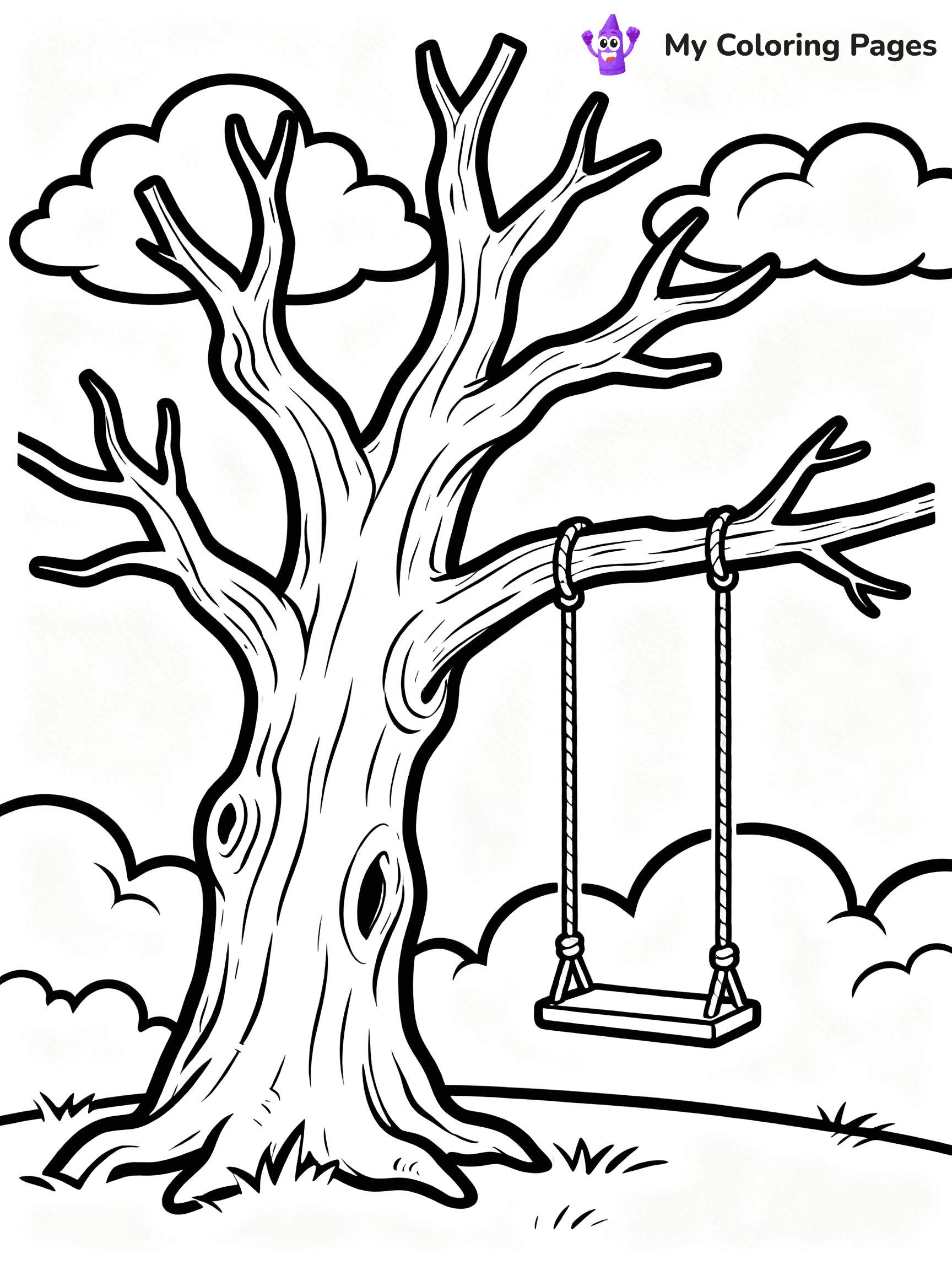 Bare Tree Coloring Pages - 13