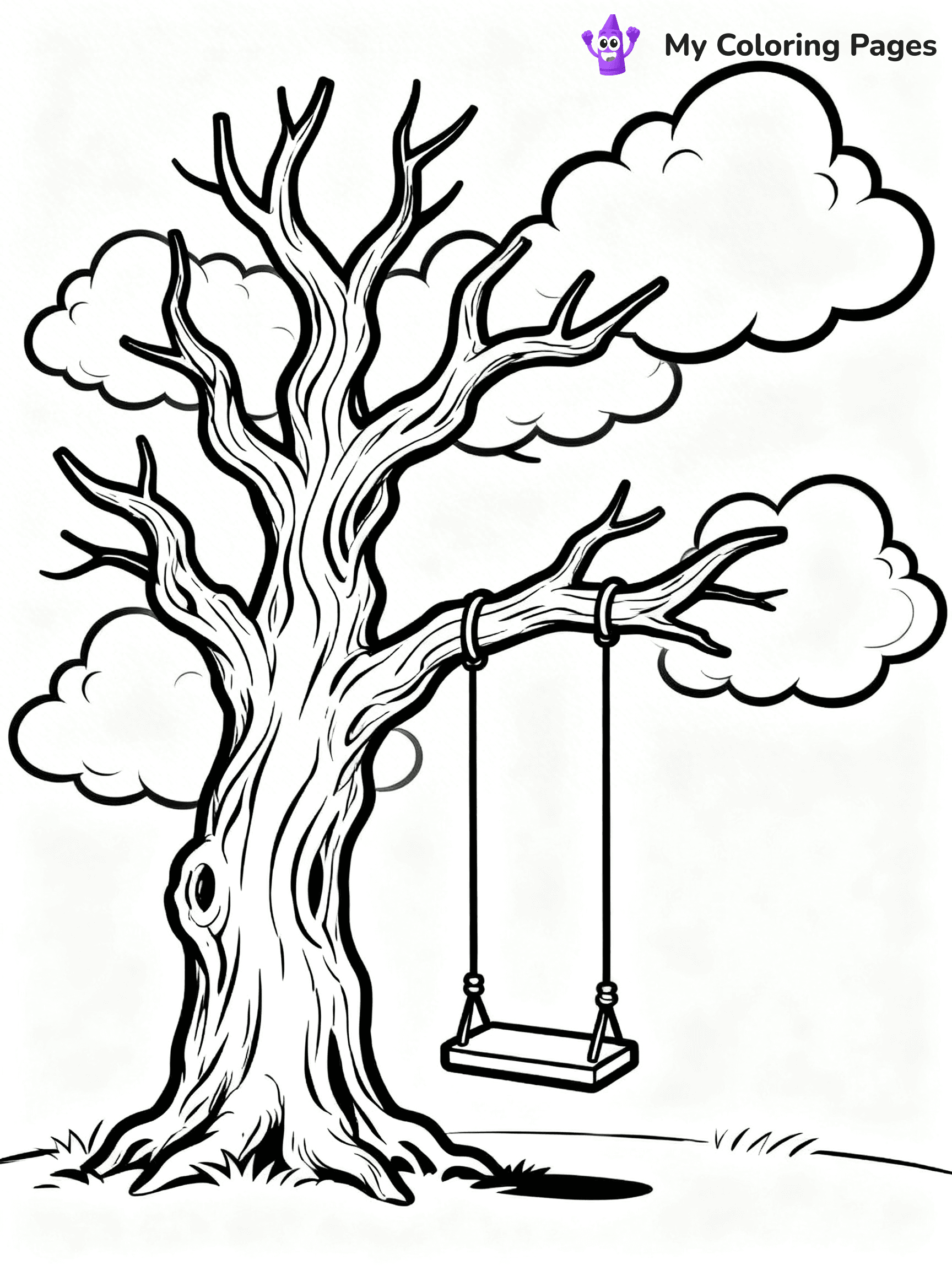 Bare Tree Coloring Pages - 12