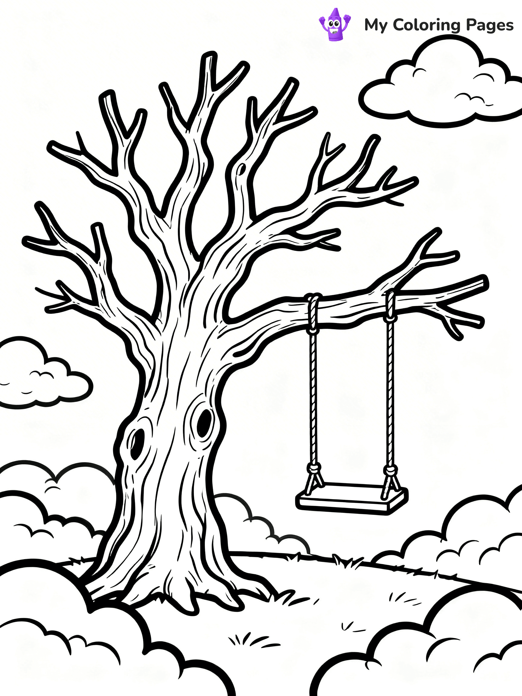 Bare Tree Coloring Pages - 10